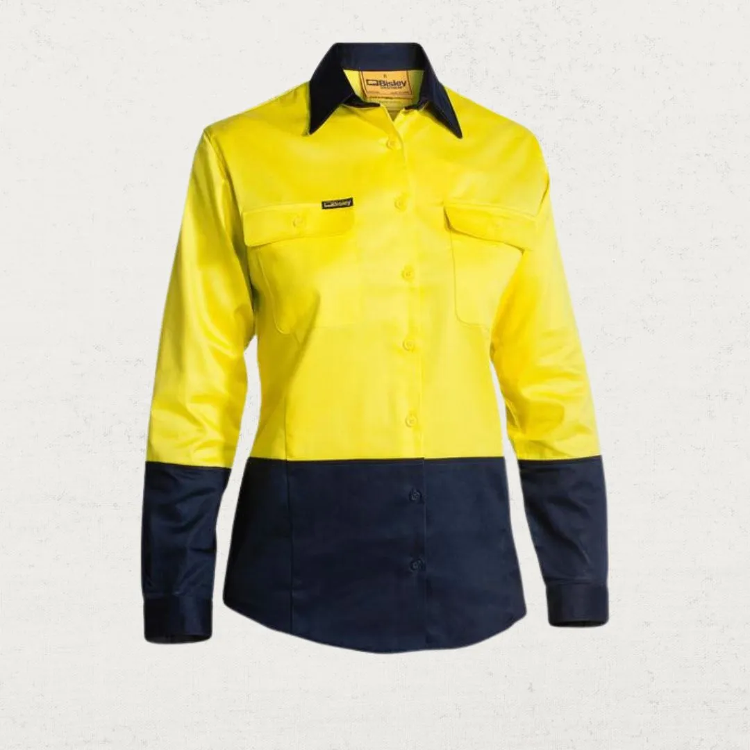 190gsm Hi Vis Two Tone Drill Long Sleeve Shirt