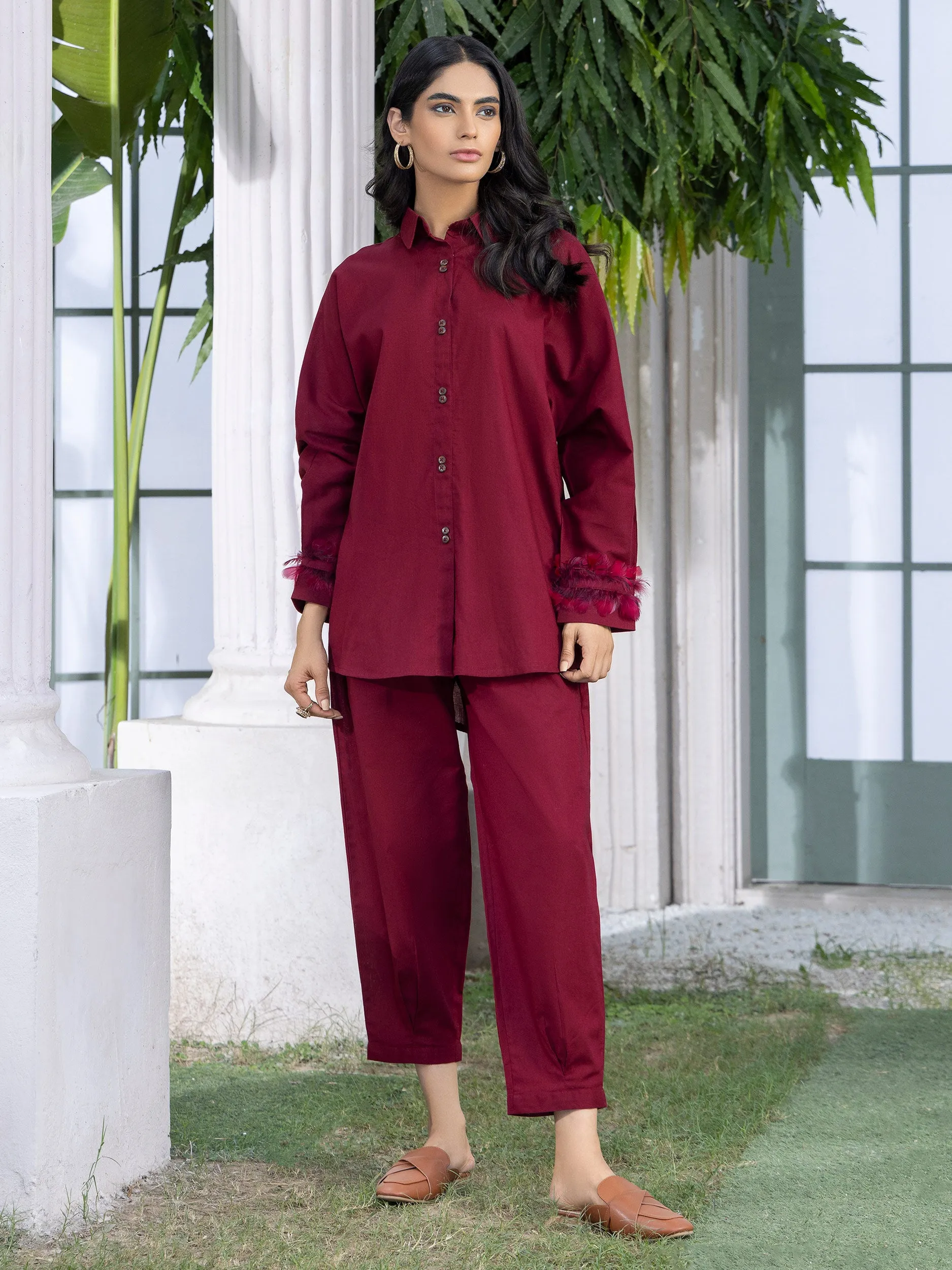 2 Piece Khaddar Suit-Dyed (Pret)