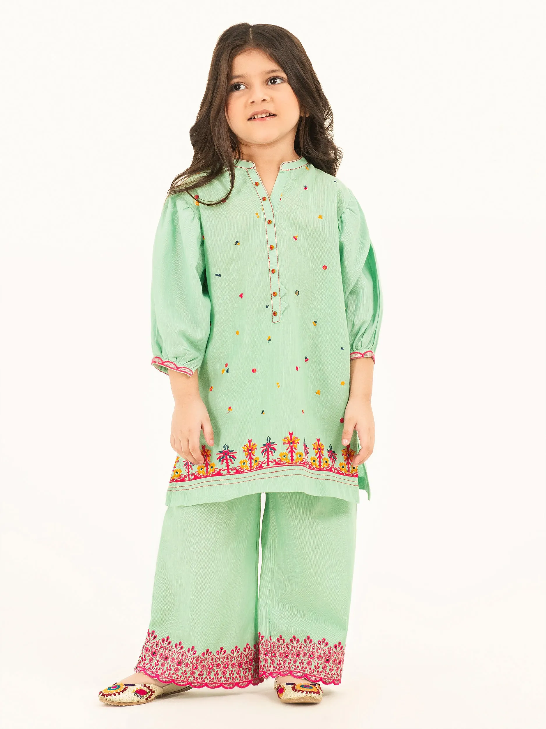 2 Piece Khaddar Suit-Embroidered (Pret)