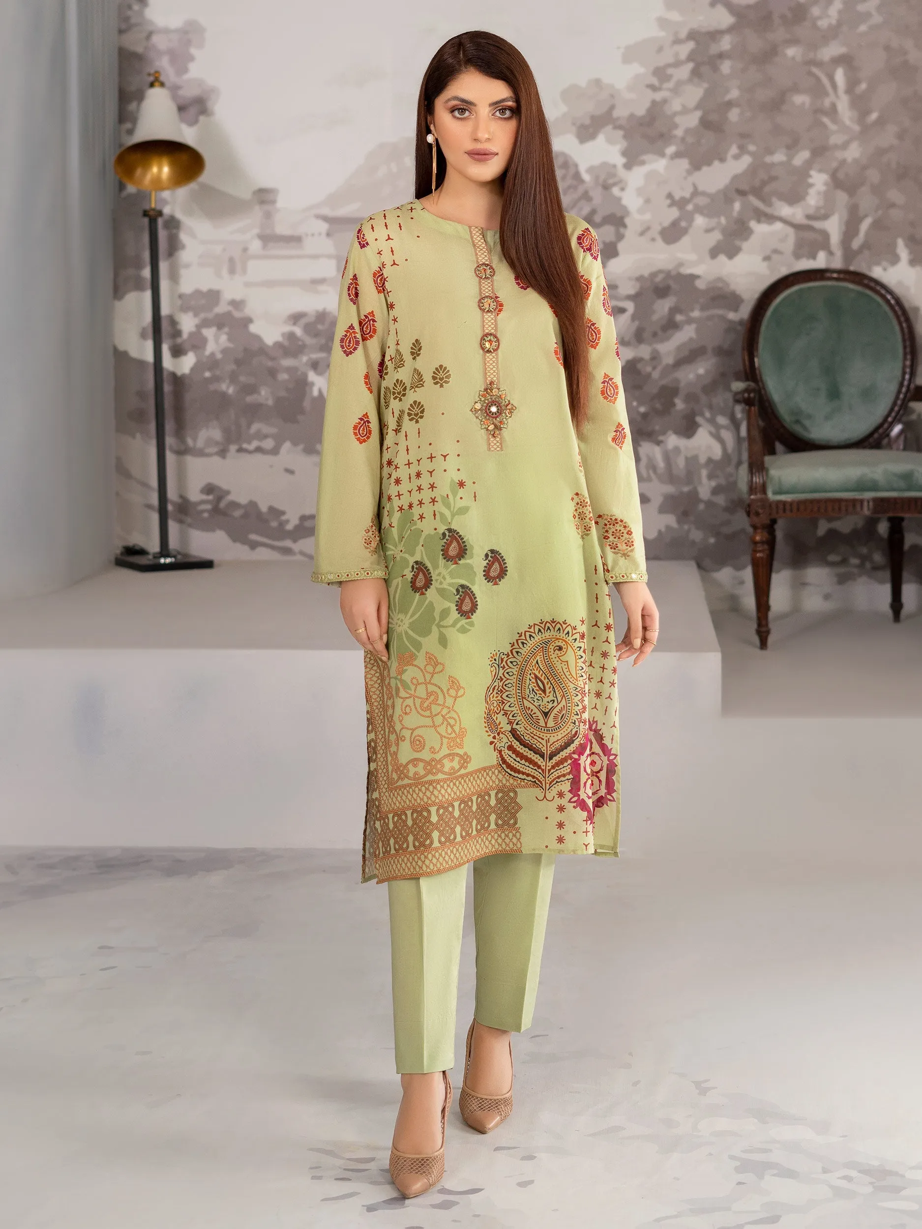 2 Piece Lawn Suit-Embroidered (Unstitched)