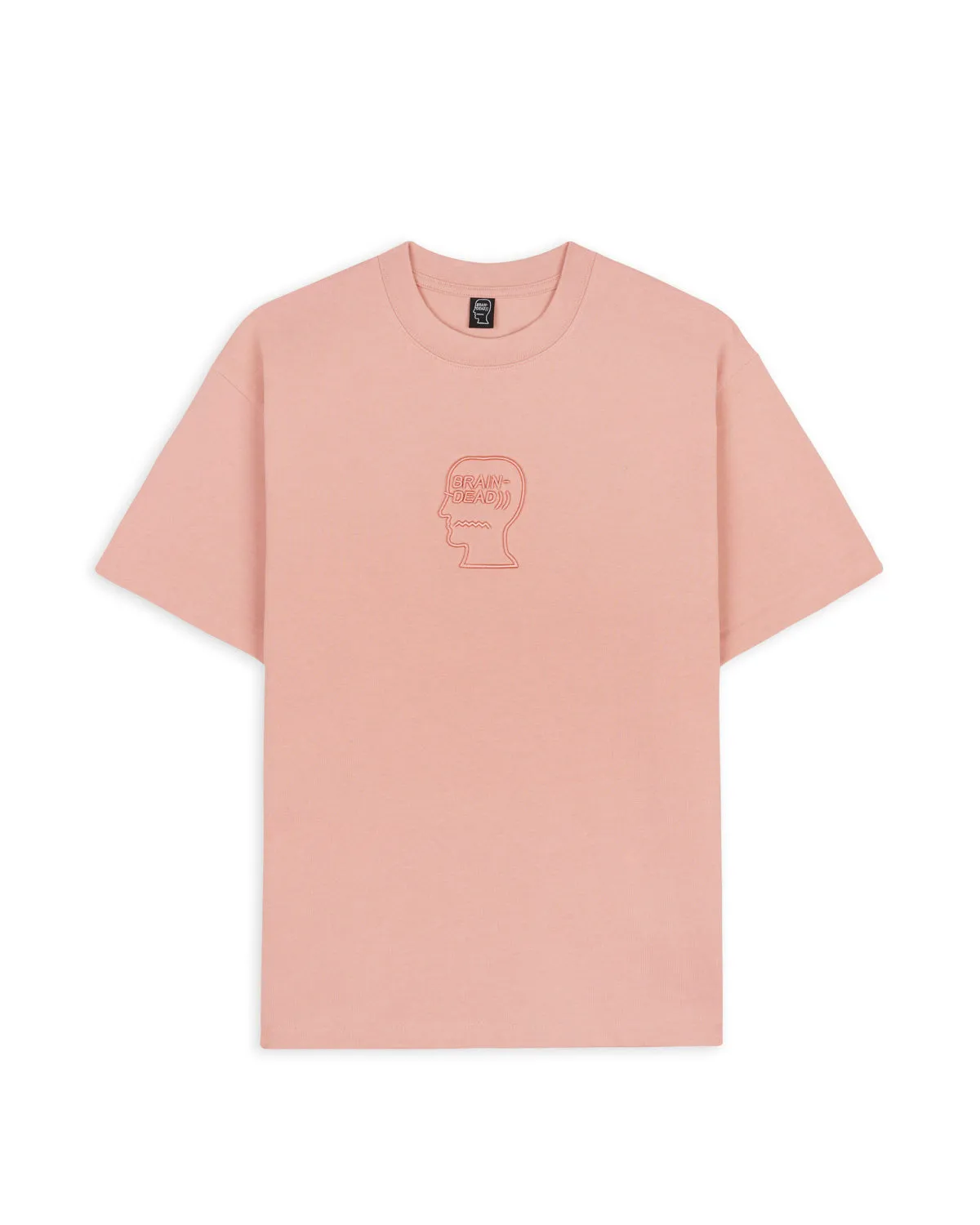 3D Embroidered Logohead Heavy Weight T-Shirt - Peach