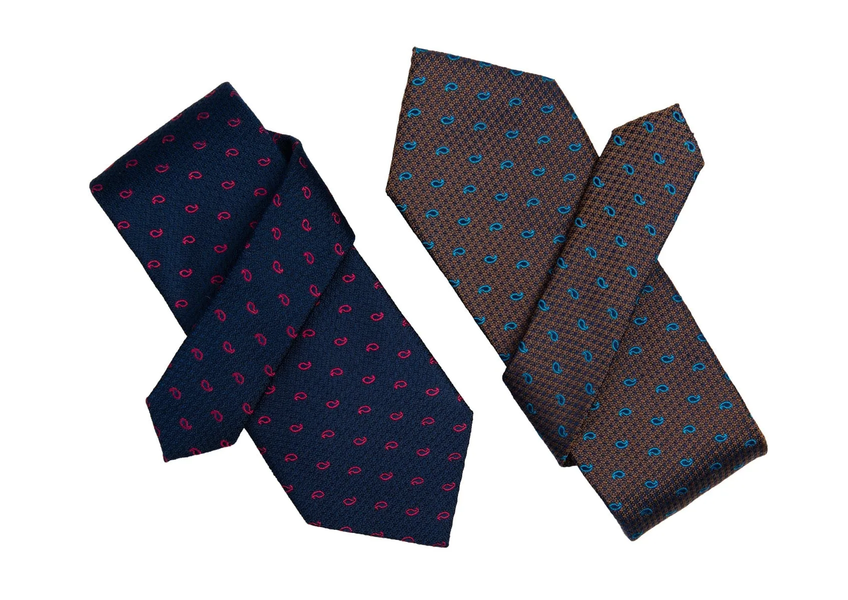 Alexandria Paisley Silk Tie, Navy / Fuschia