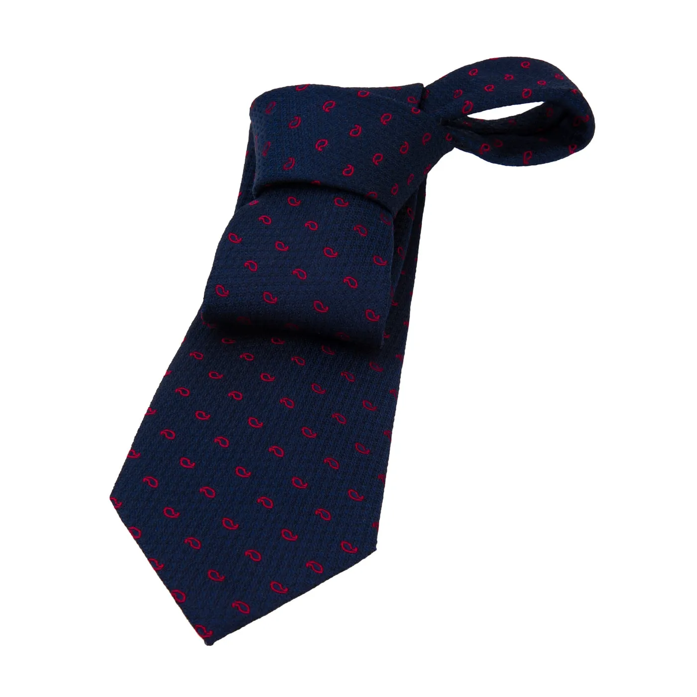 Alexandria Paisley Silk Tie, Navy / Fuschia