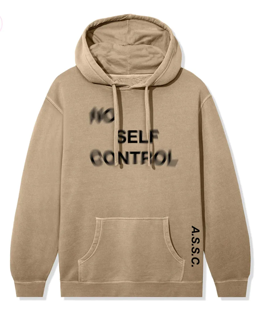 Anti Social Social Club No Self Control Pullover Hoodie-Sand