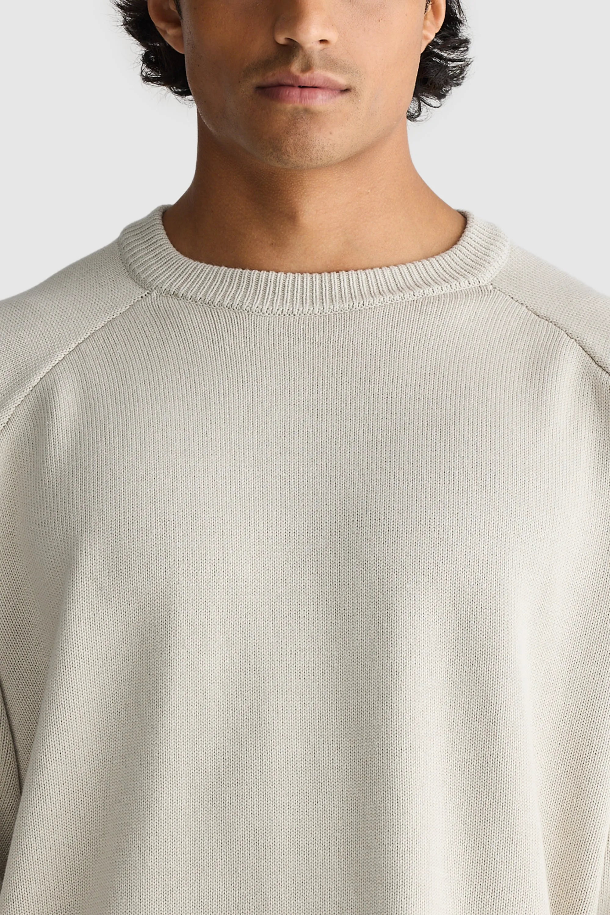 Atlas Knit Crew Bone