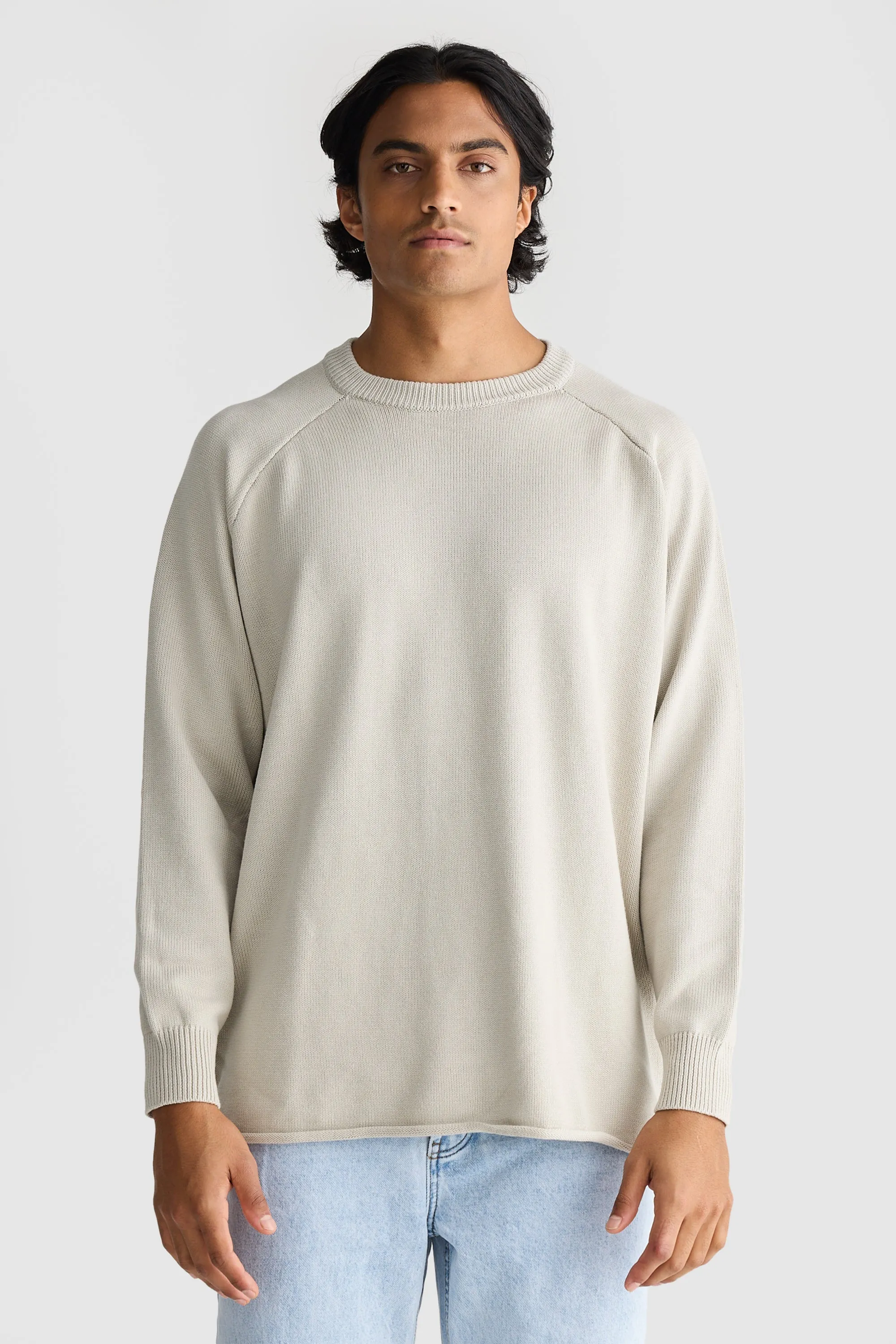 Atlas Knit Crew Bone