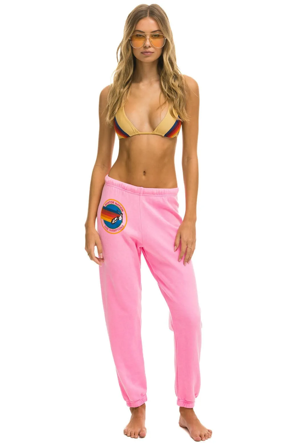 AVIATOR NATION HAMPTONS SWEATPANTS - NEON PINK