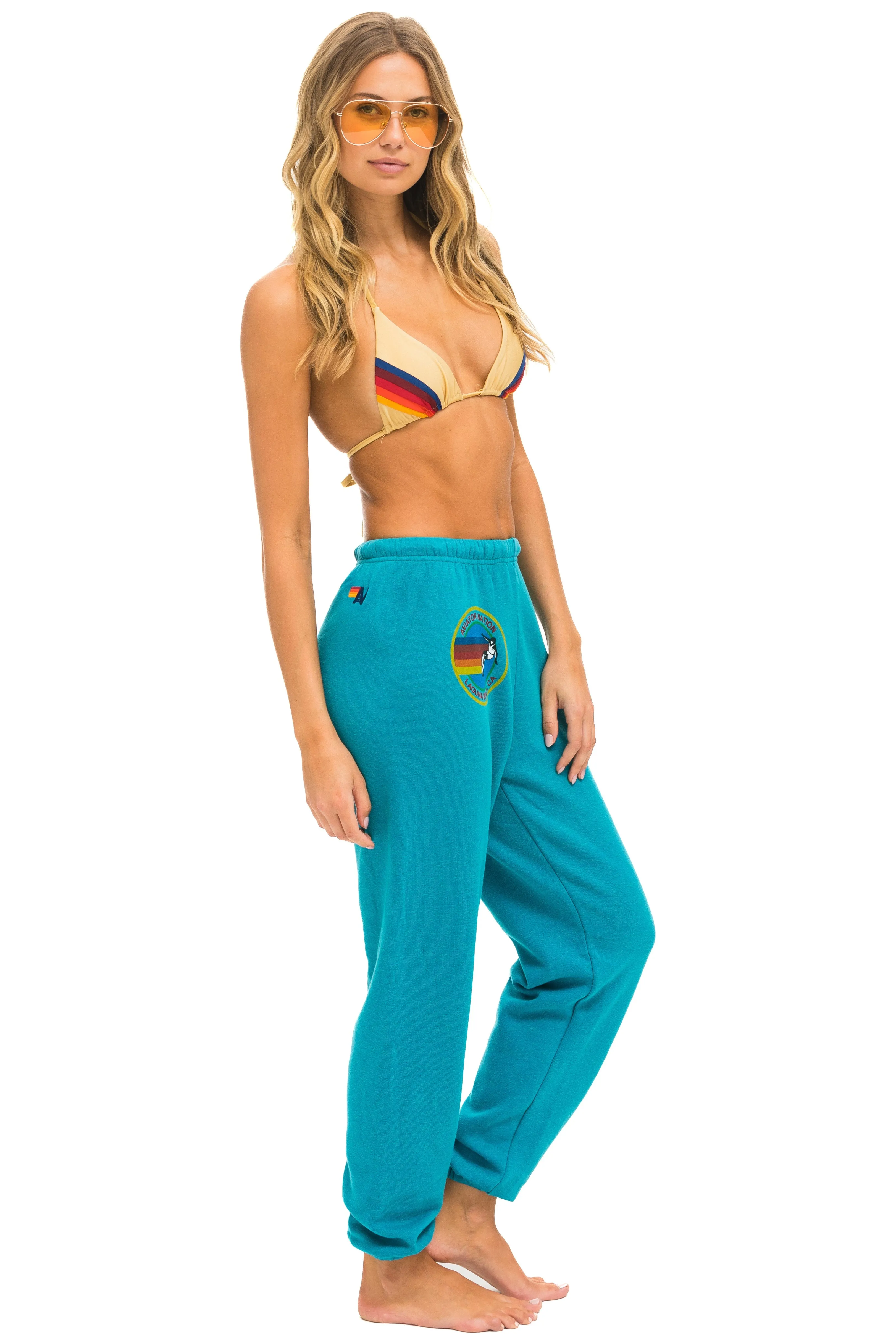 AVIATOR NATION LAGUNA BEACH SWEATPANTS - TEAL