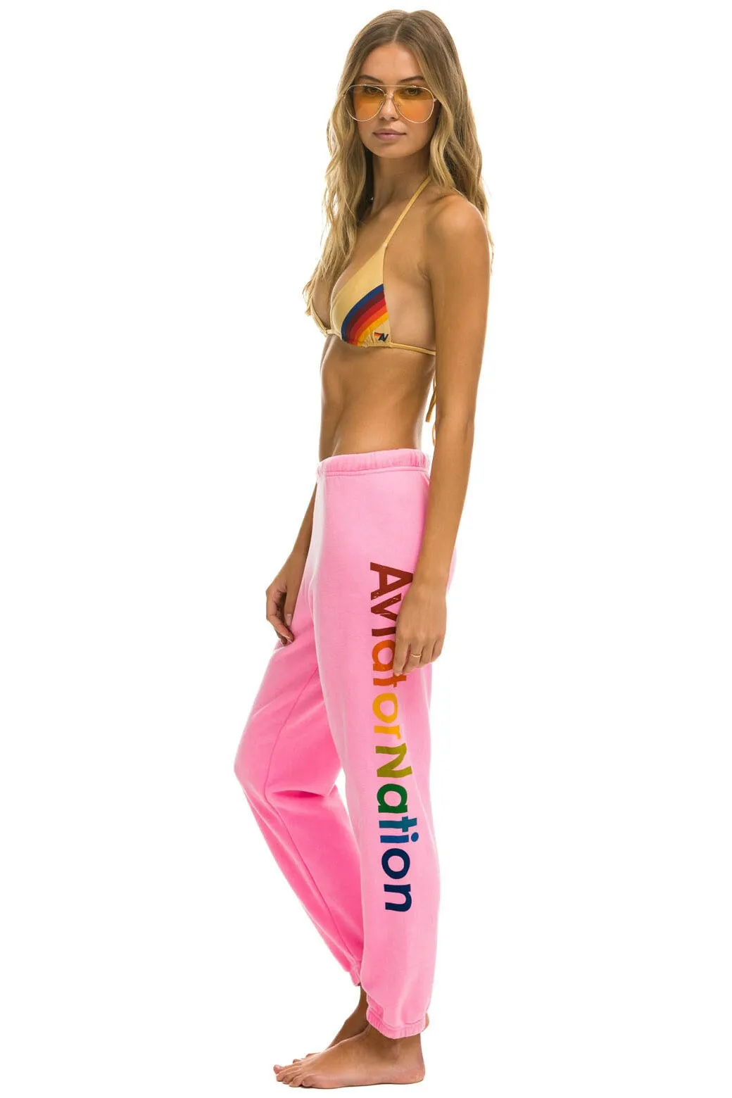 AVIATOR NATION NASHVILLE SWEATPANTS - NEON PINK