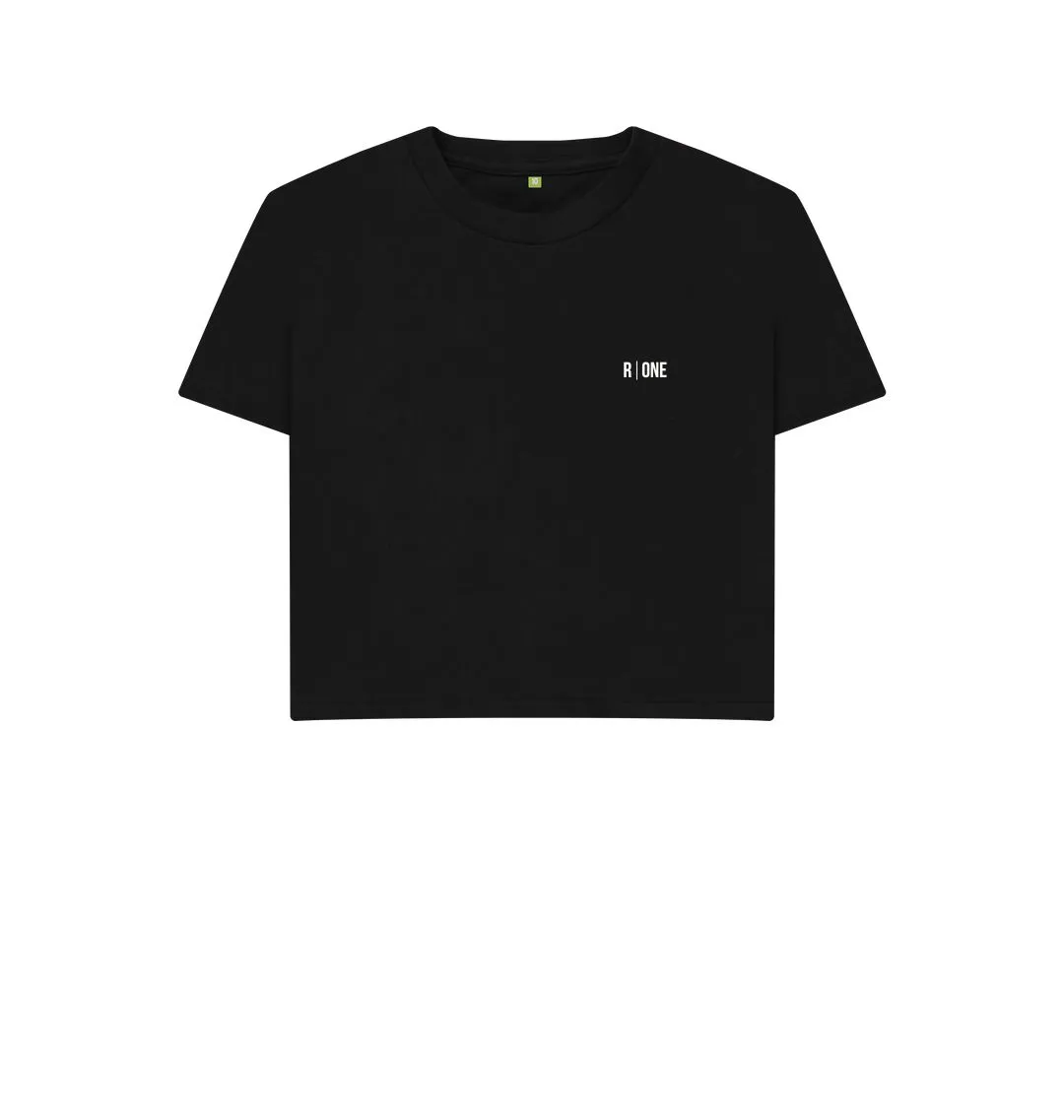 B-Relaxed Crop T-shirt Black