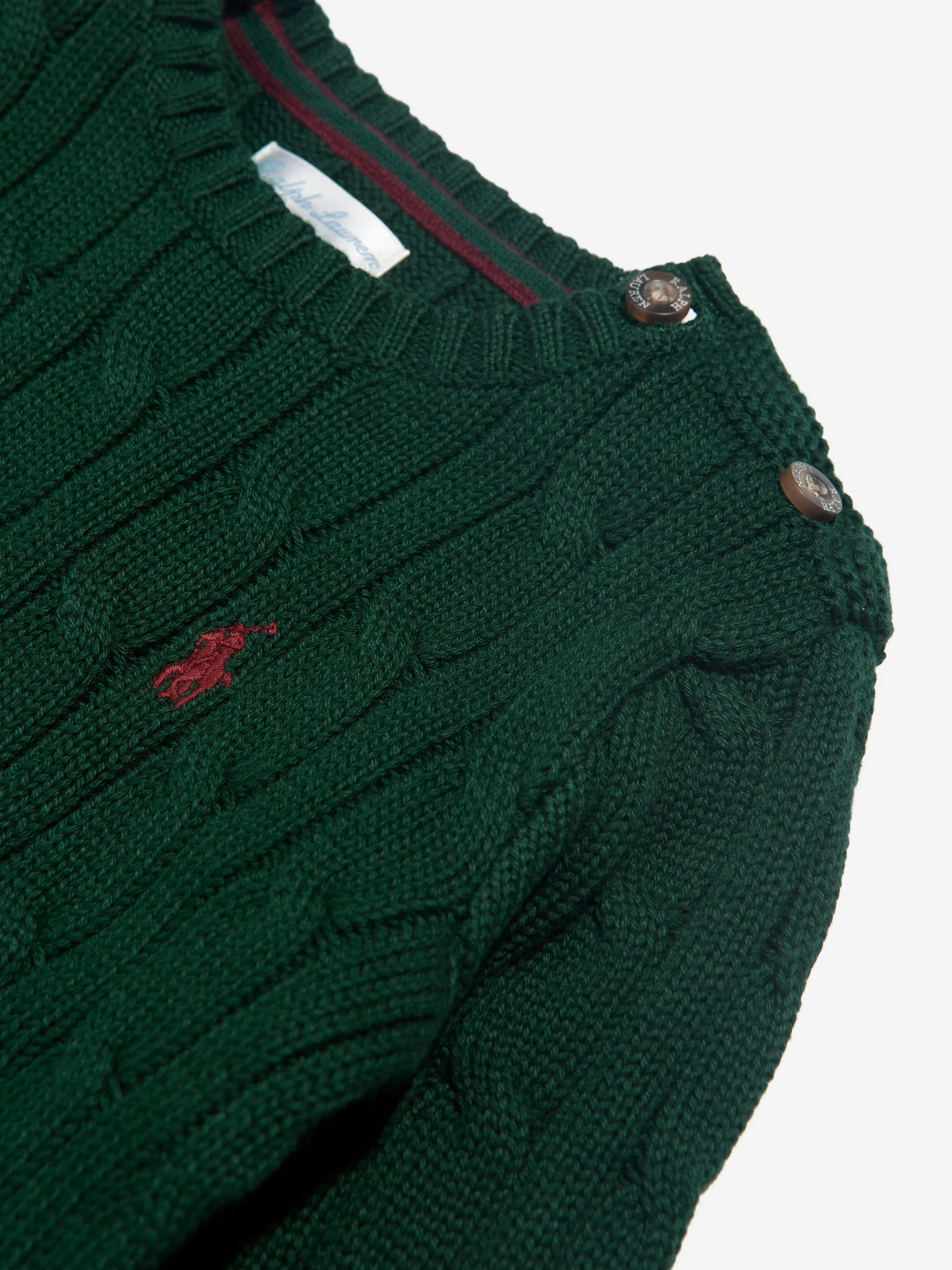 Baby Boys Cable Knit Jumper in Green