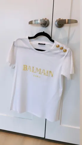 Balmain 3 button tshirt