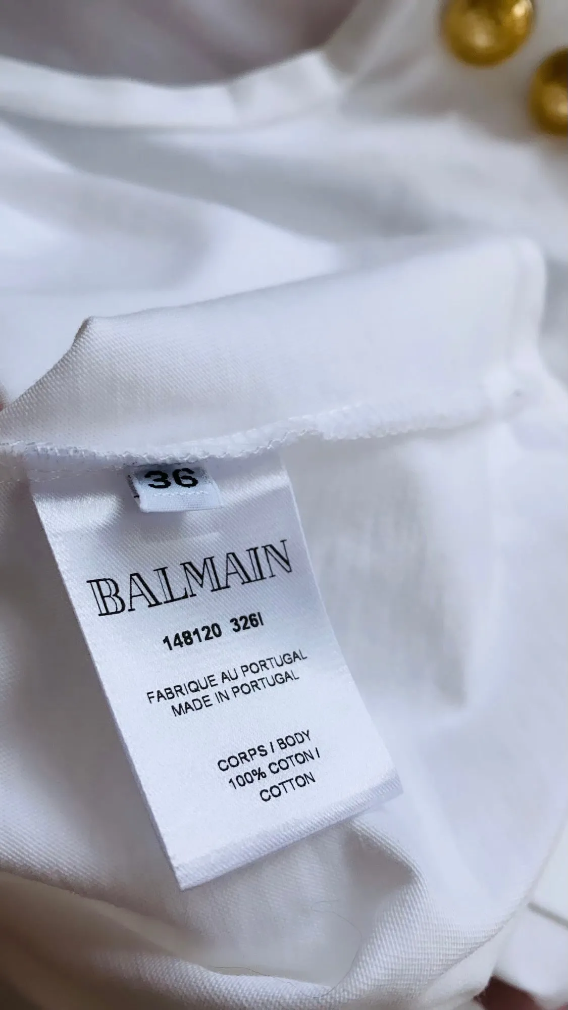 Balmain 3 button tshirt