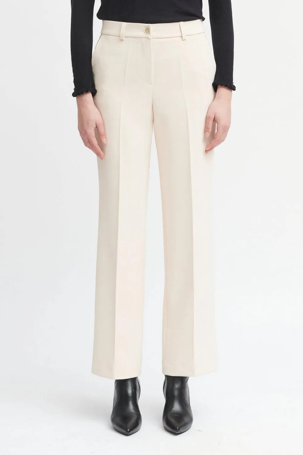 Bariloche Lena Cream Straight Cut Trousers