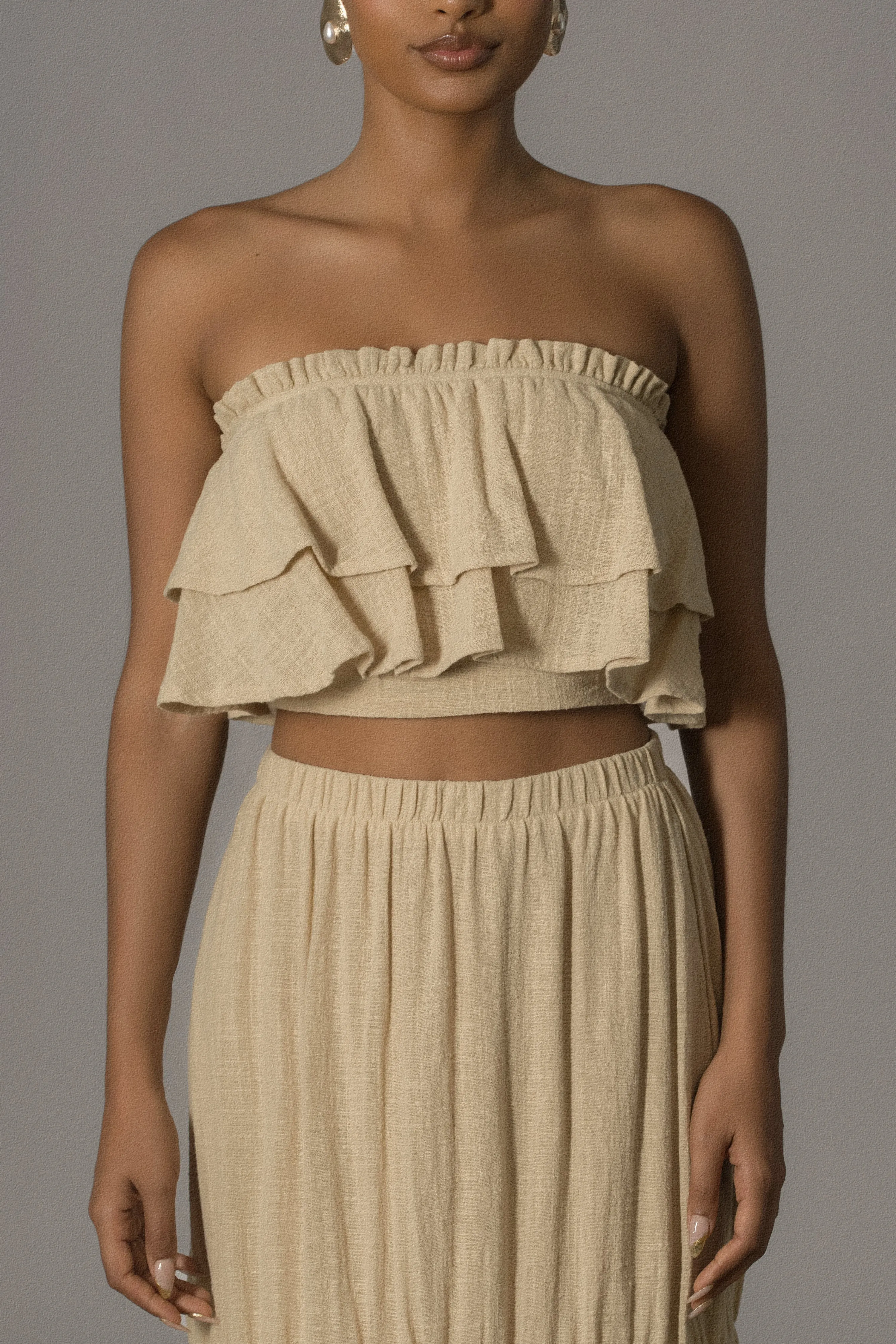 Beige By The Sea Skirt Set