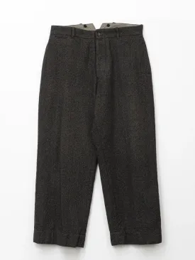 Belafonte Ragtime Clothing, Hiback Trouser Buckle Back Wool, Mix Dark Brown