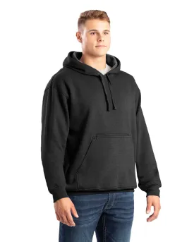 Berne Mens Heritage Zippered Pocket Black Fleece Hoodie