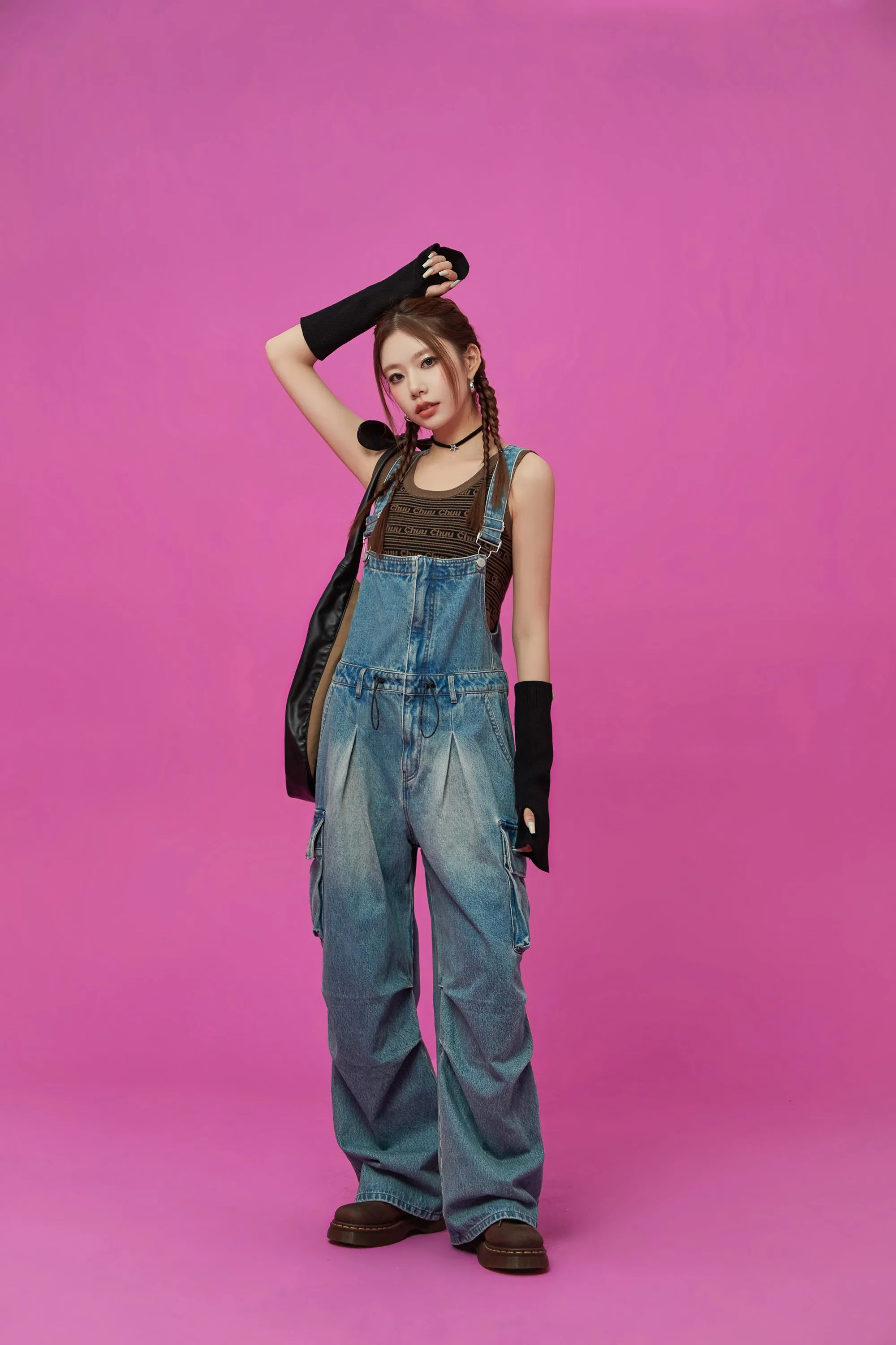 Big Pocket Denim Overalls