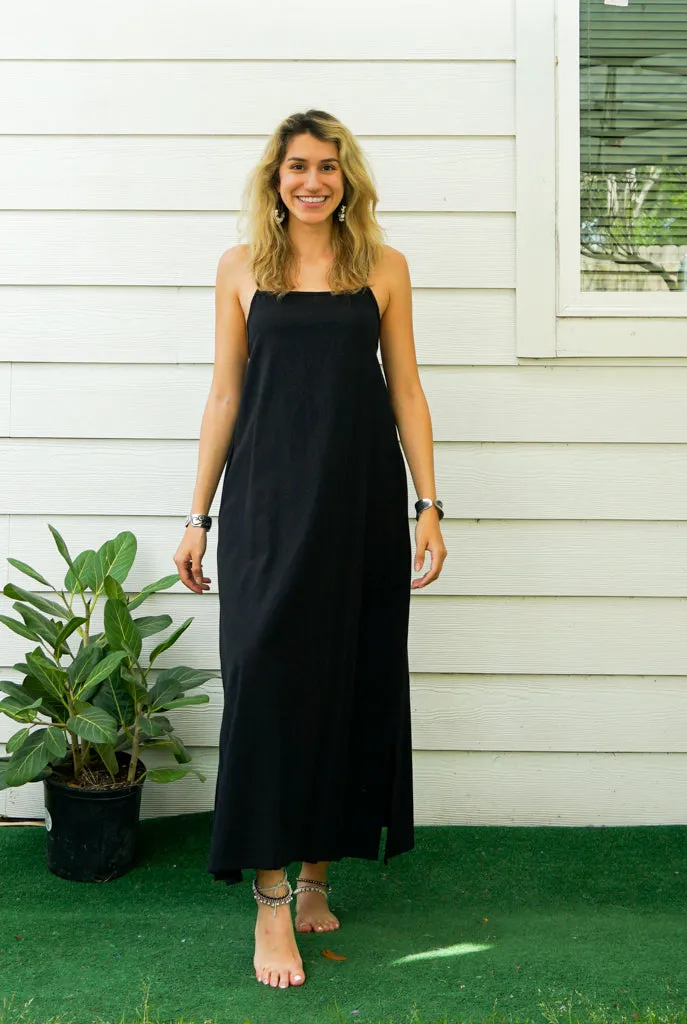 Black Cotton Boho SunDress