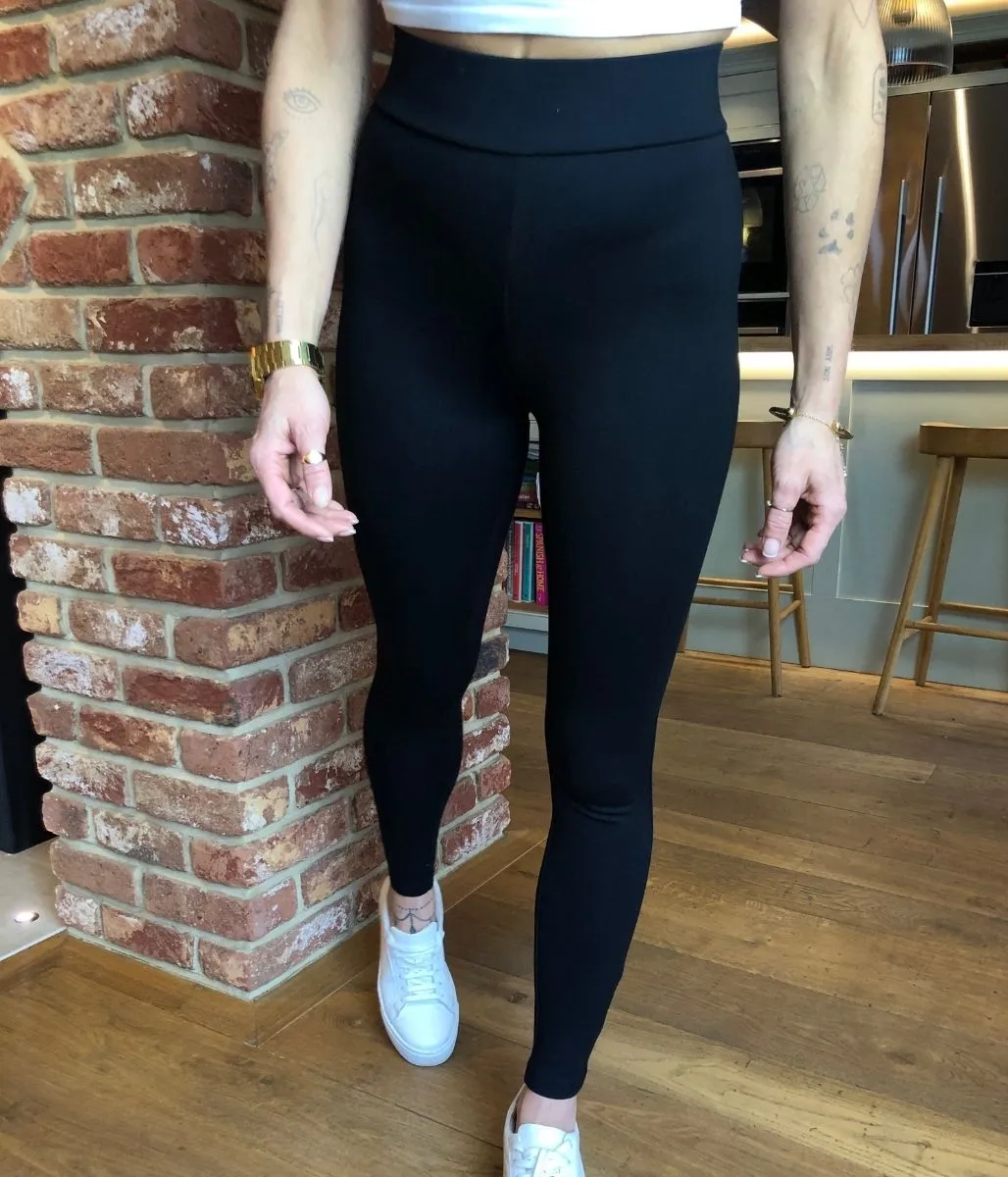 Black Ponte Leggings