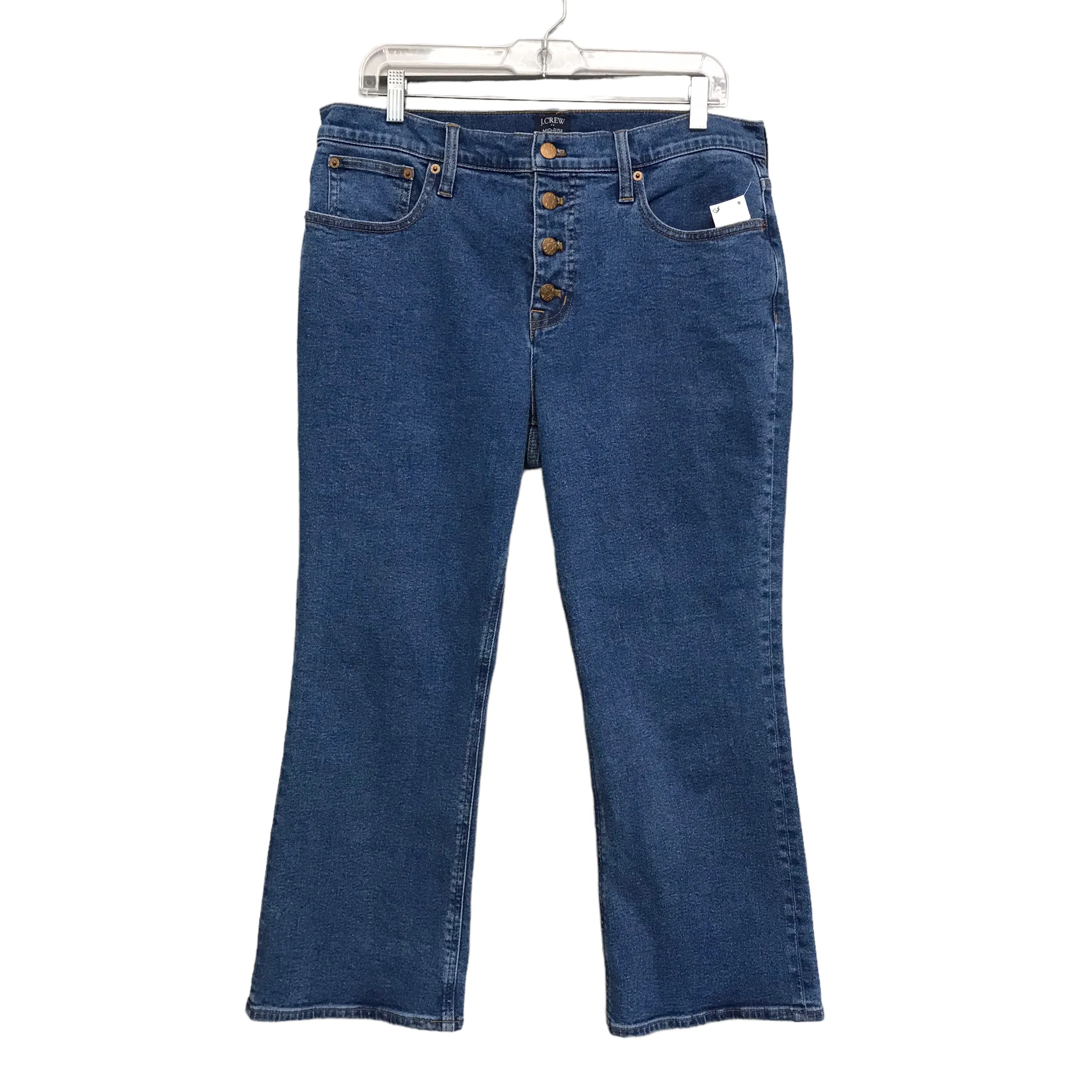 BLUE DENIM JEANS FLARED by J. CREW Size:12