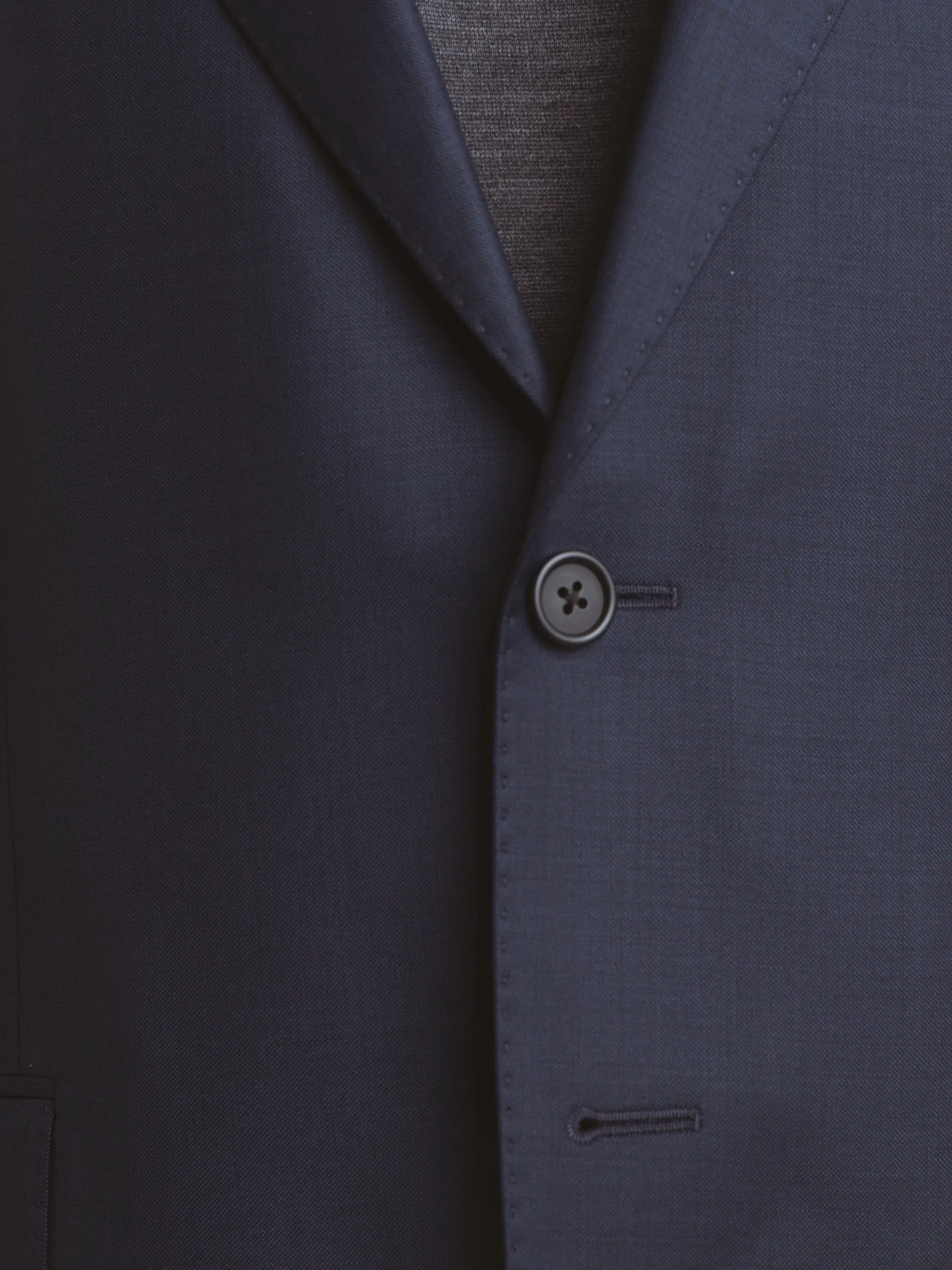 Blue Wool-Cotton Suit