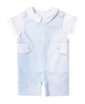 Boy's Ronny Blue Striped Overall