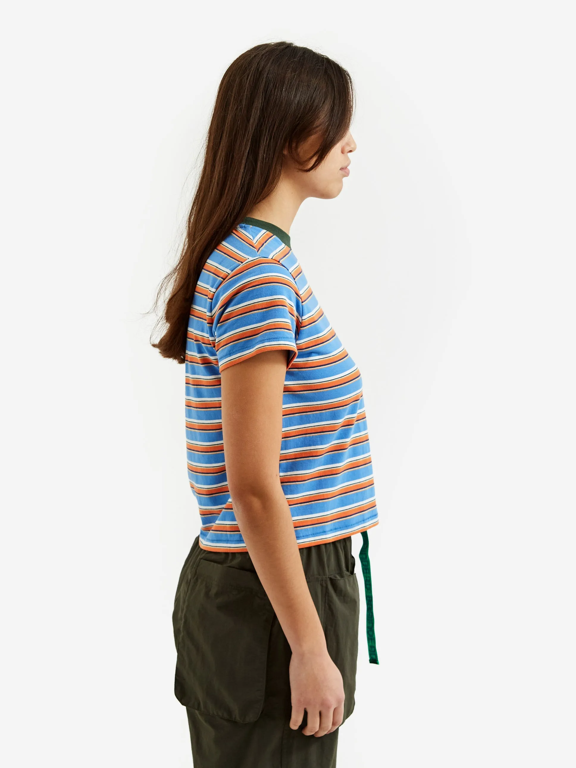 Brain Dead Classics Striped Baby Tee - Orange Multi