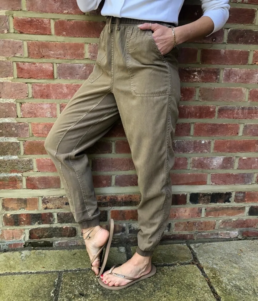 Brown Tencel Joggers