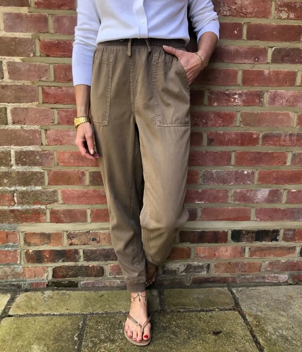 Brown Tencel Joggers