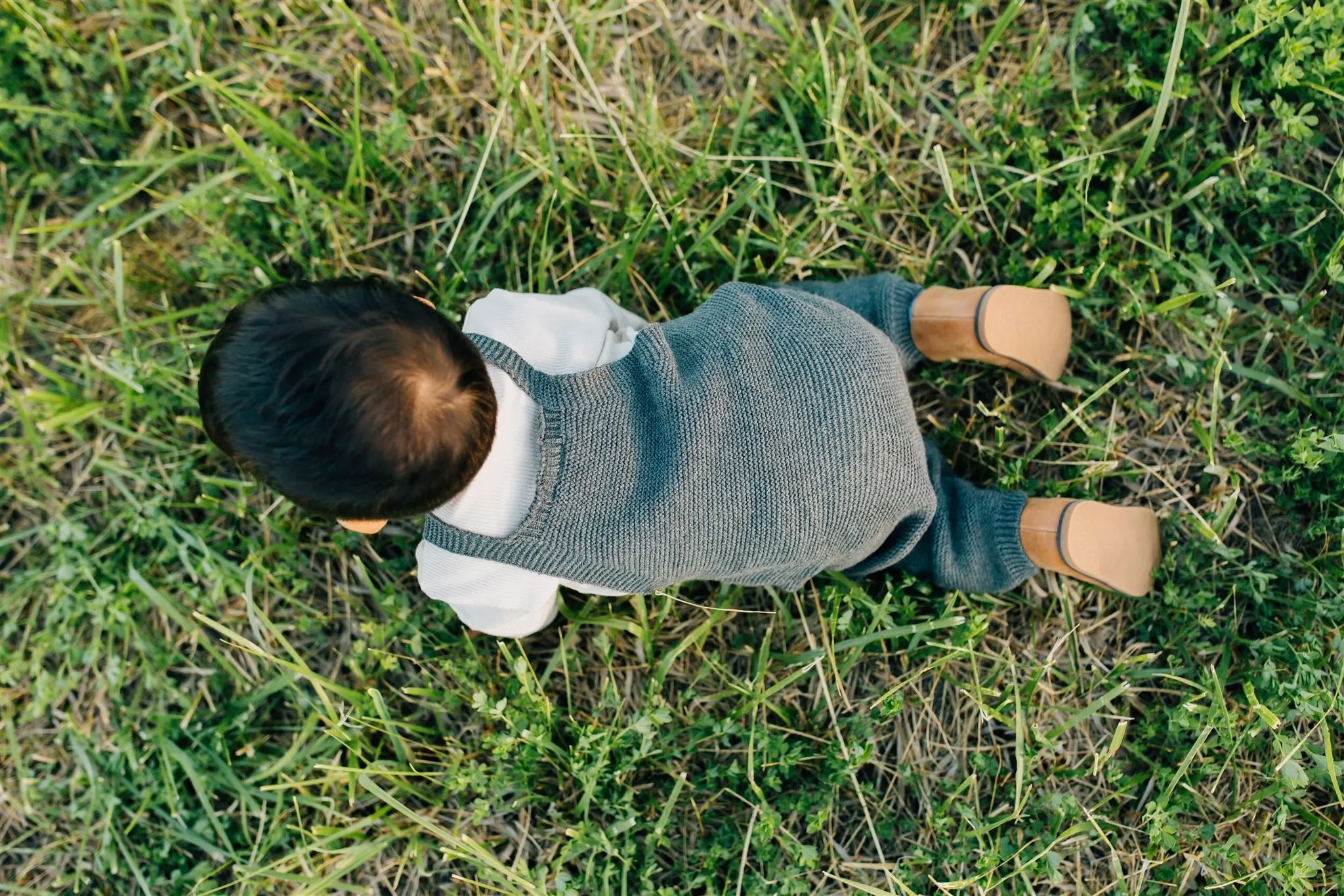 Charcoal Knit Pocket Overalls