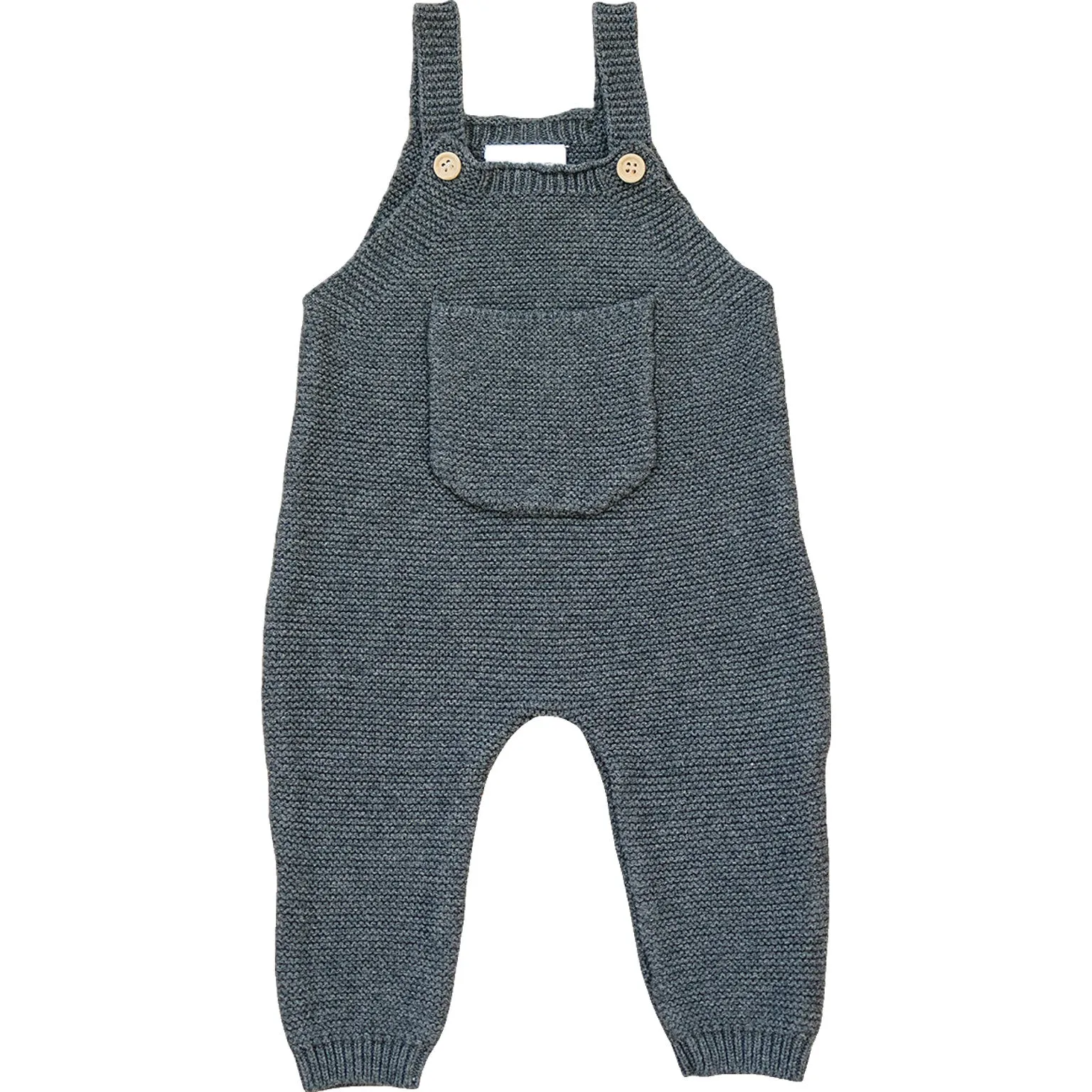 Charcoal Knit Pocket Overalls