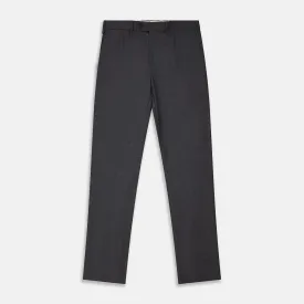 Charcoal Wool Single Pleated Gerry Trousers