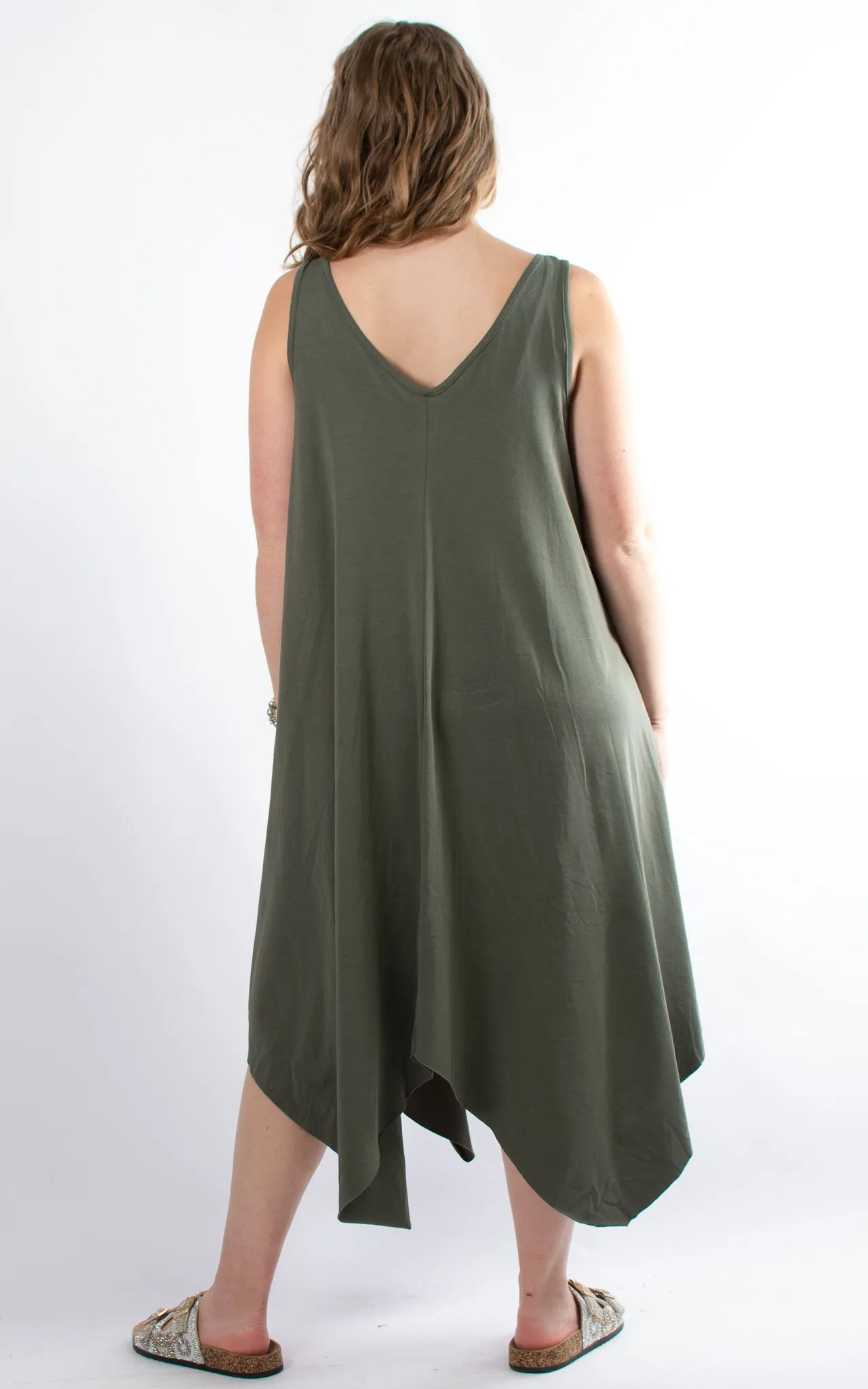 Chiara Handkerchief Dress | Khaki