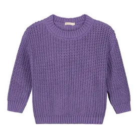 Chunky Knitted Sweater – violet