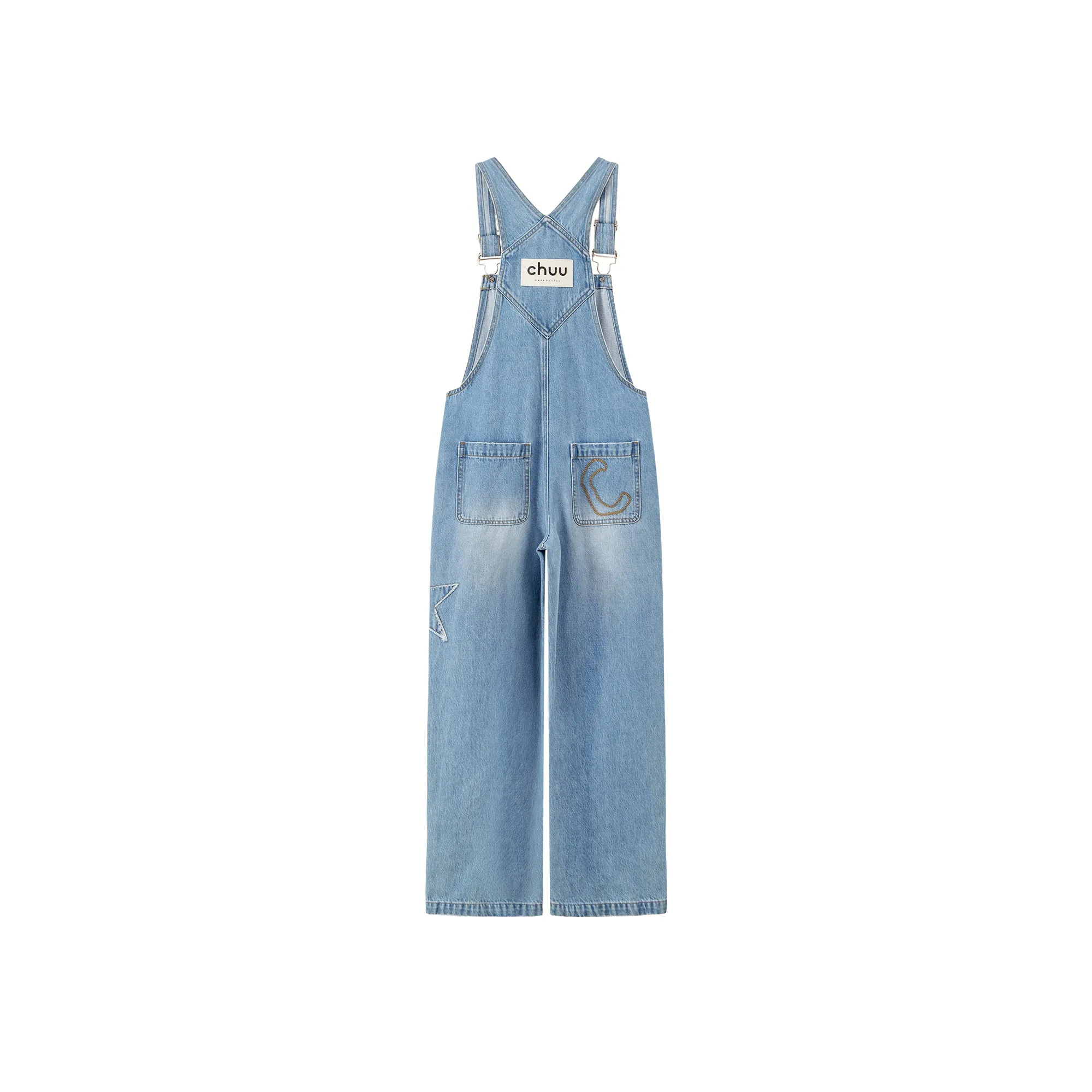 Chuu Logo Star Denim Overalls