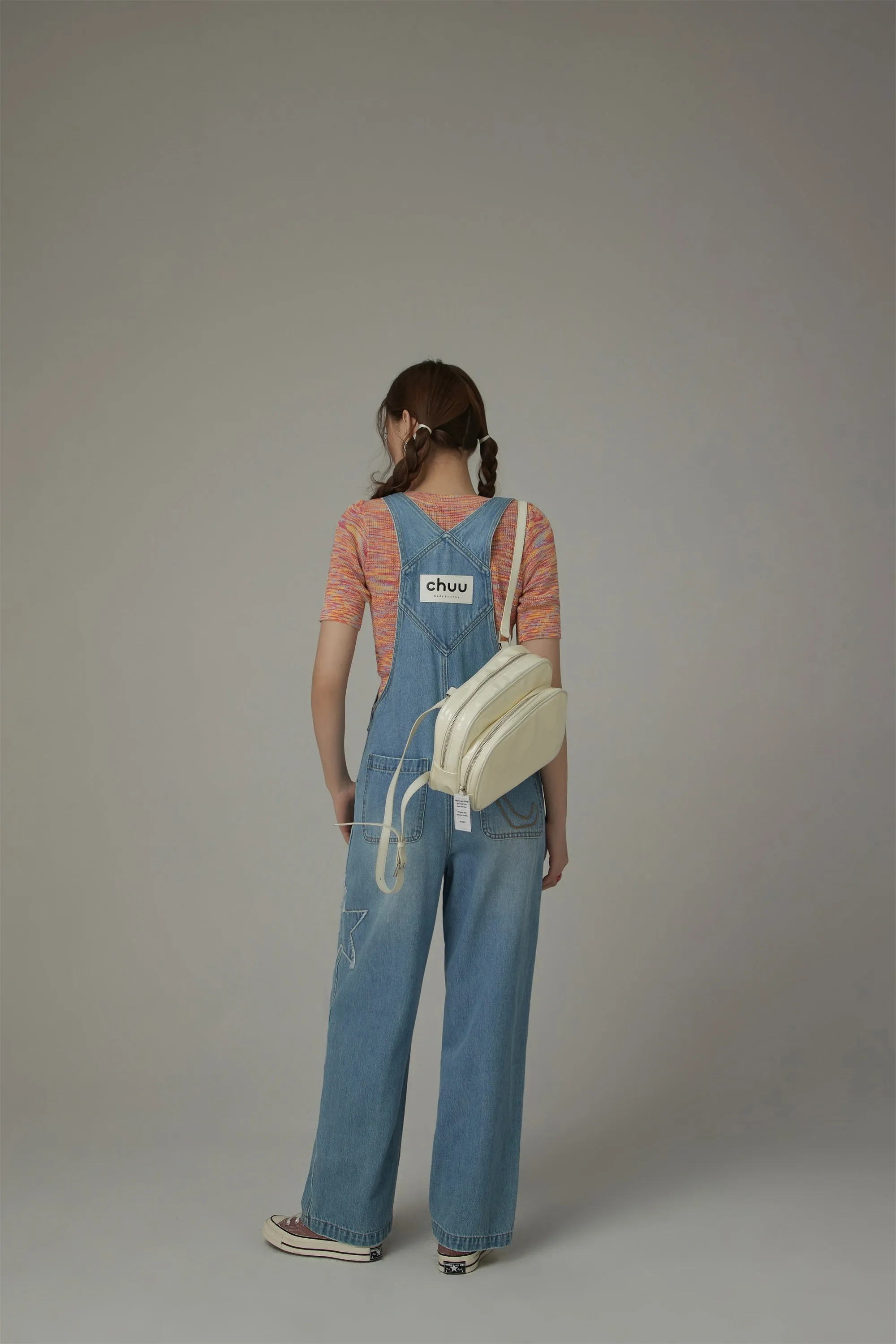 Chuu Logo Star Denim Overalls