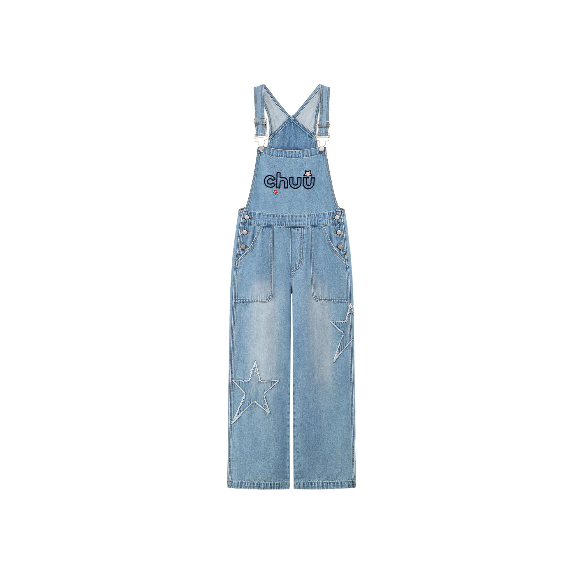 Chuu Logo Star Denim Overalls