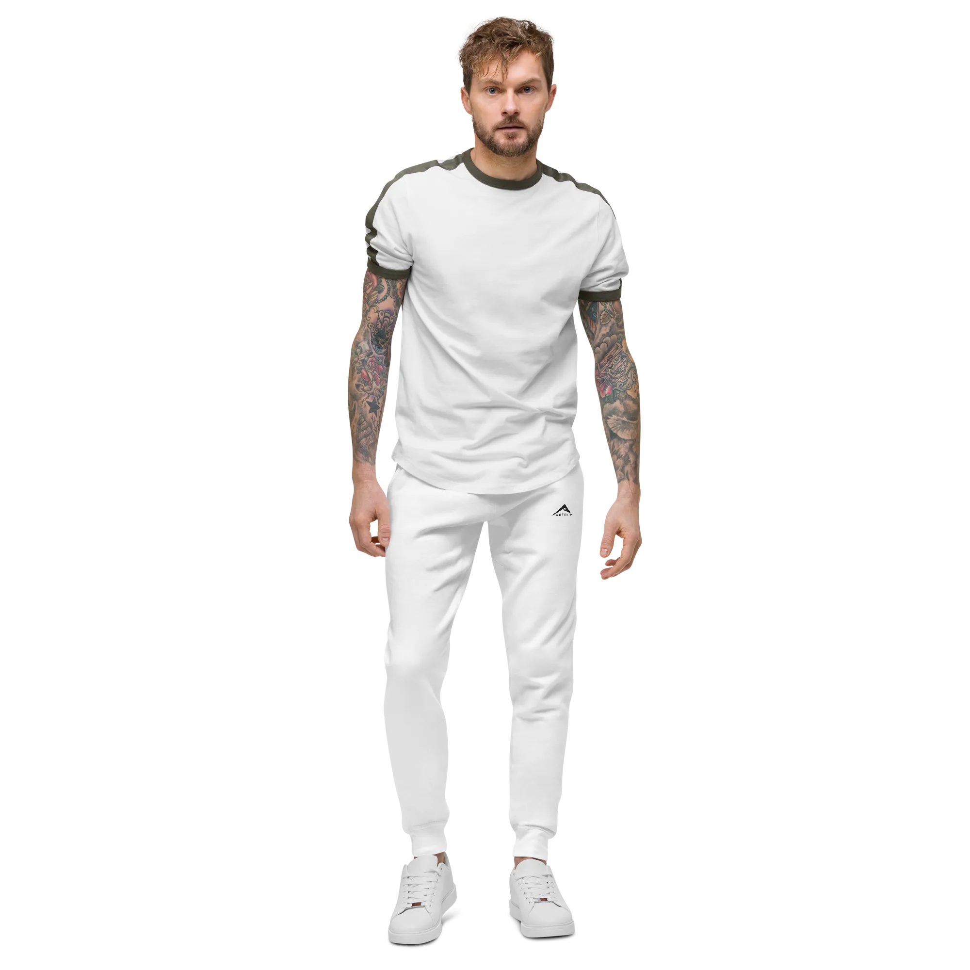 Classic slim fit sweatpants (White)