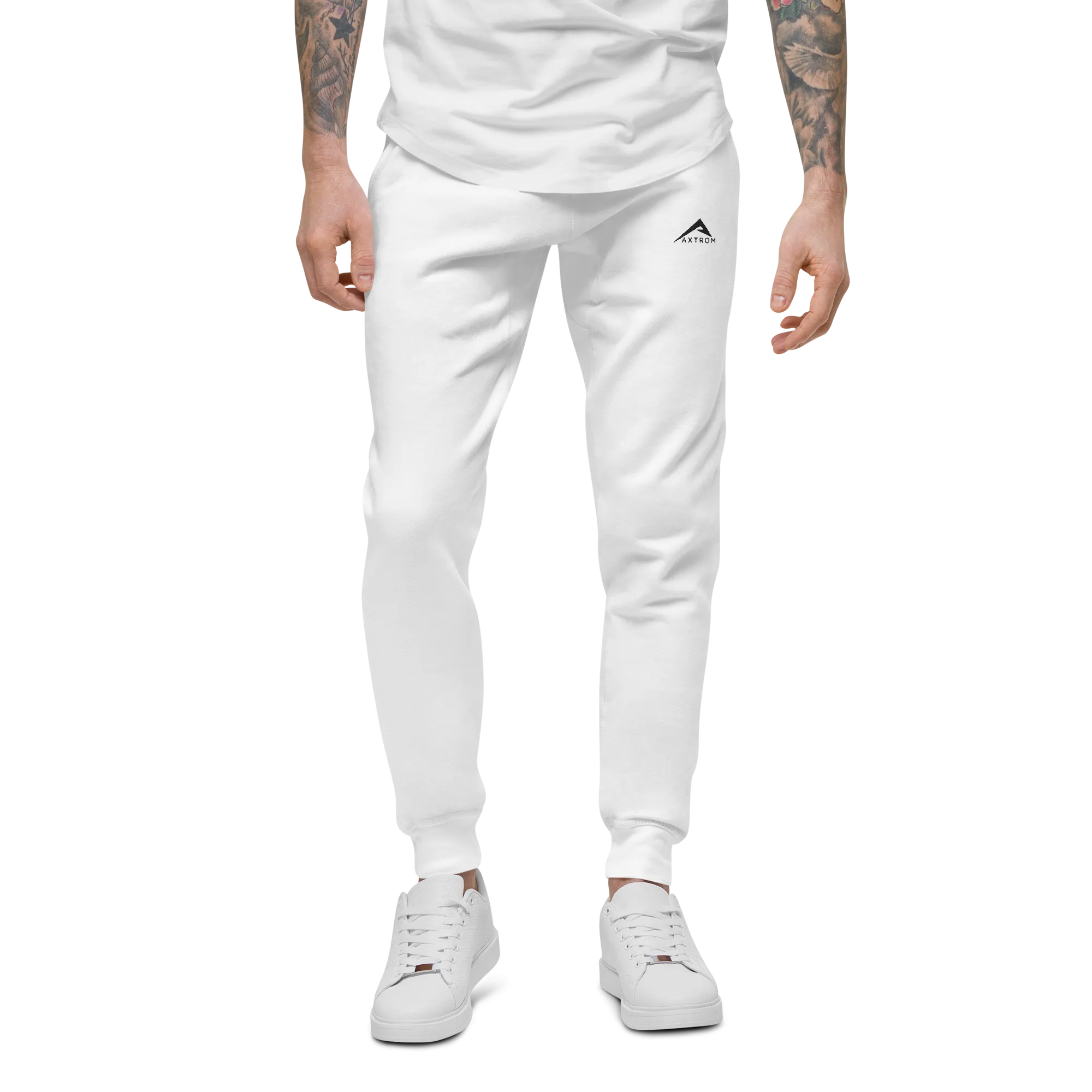 Classic slim fit sweatpants (White)