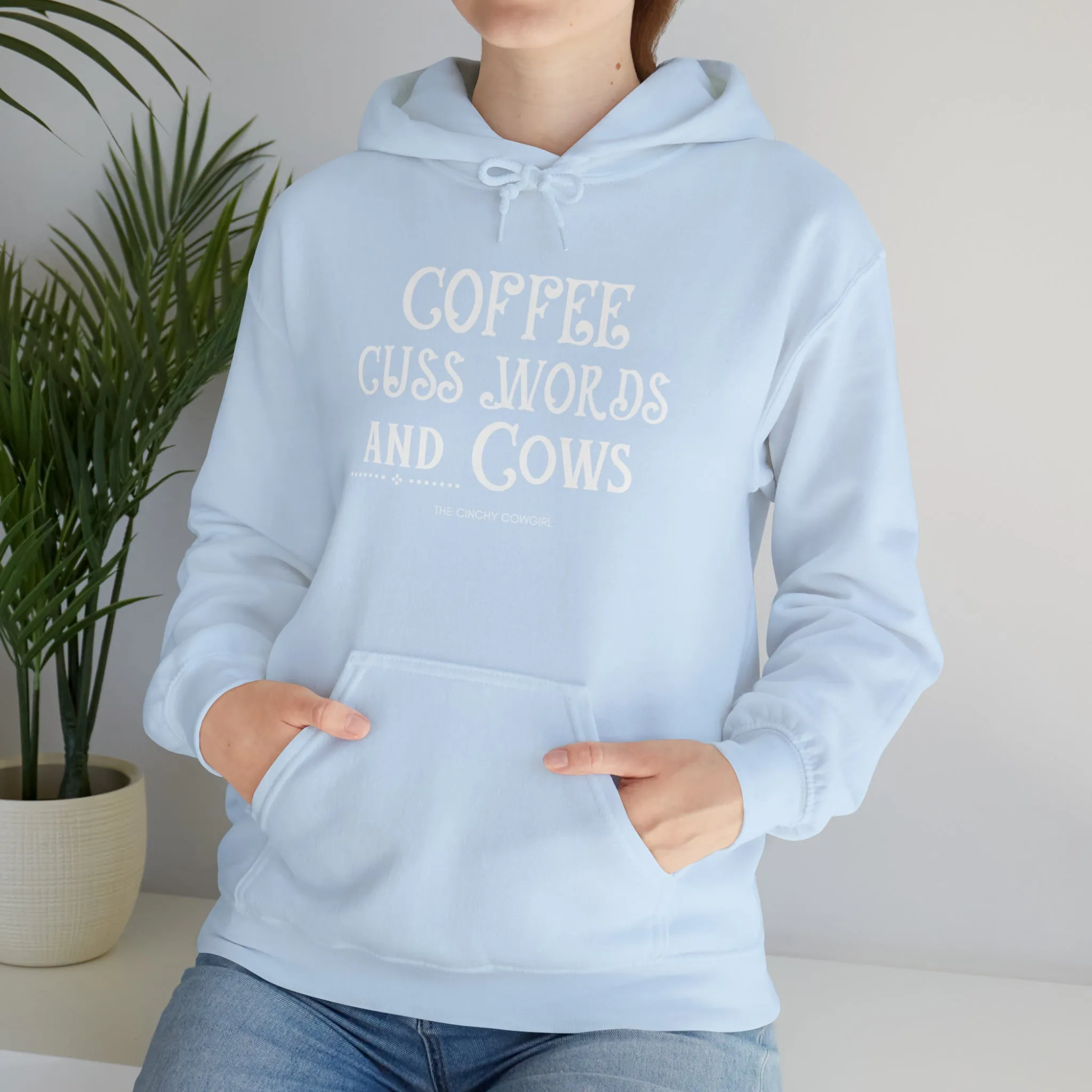 Coffee Cuss Words Cows Hoodie