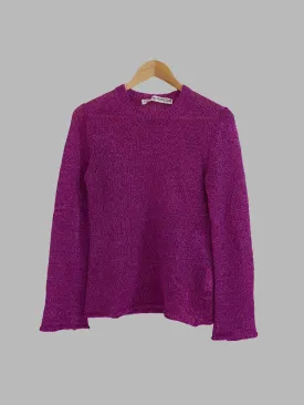 Comme des Garcons 1999 pinky purple nylon sweater with glittery finish