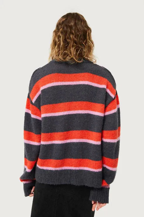 COMPANIA FANTASTICA STRIPED SWEATER - MULTI - 10240GRYORG