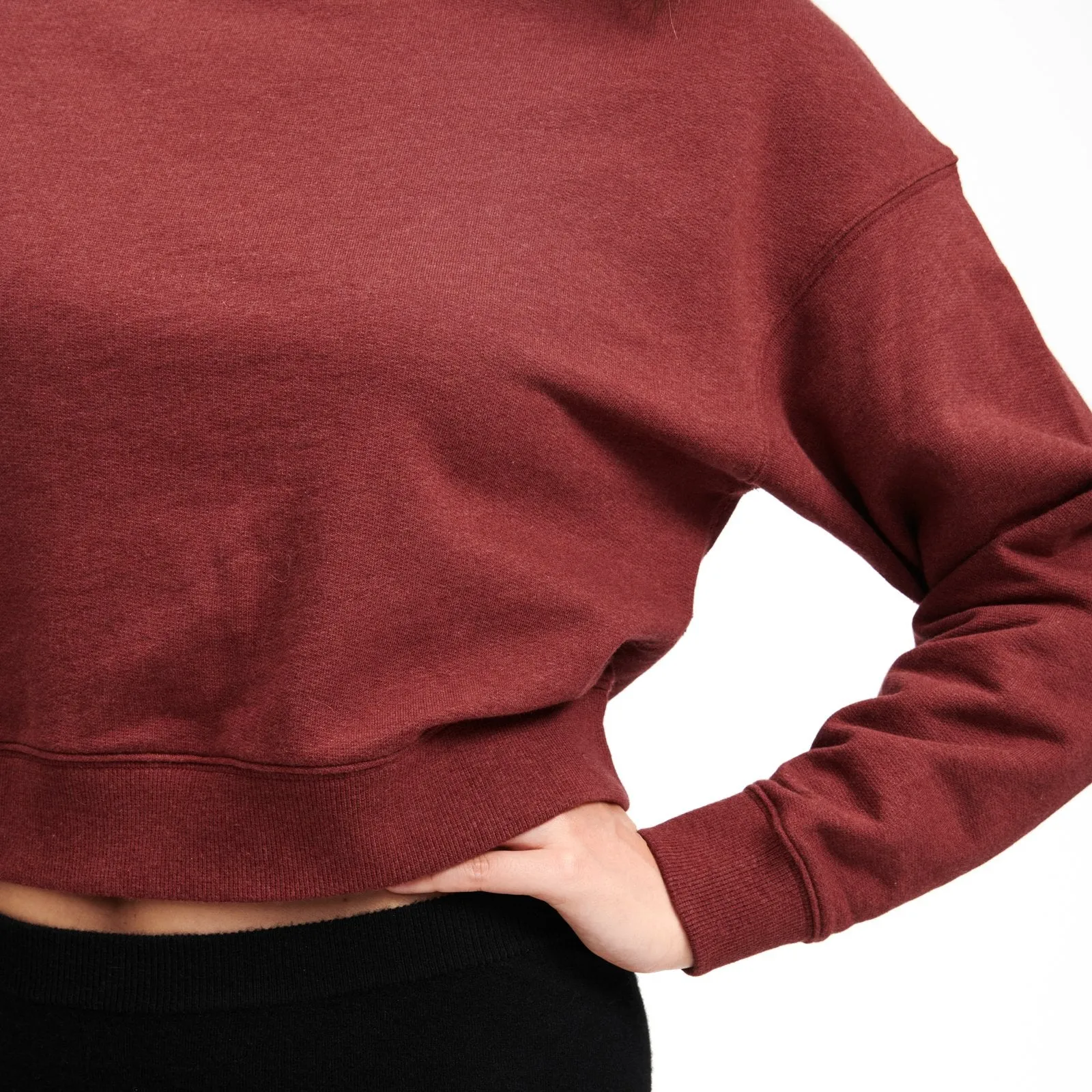 Cropped Fleece Sweatshirt