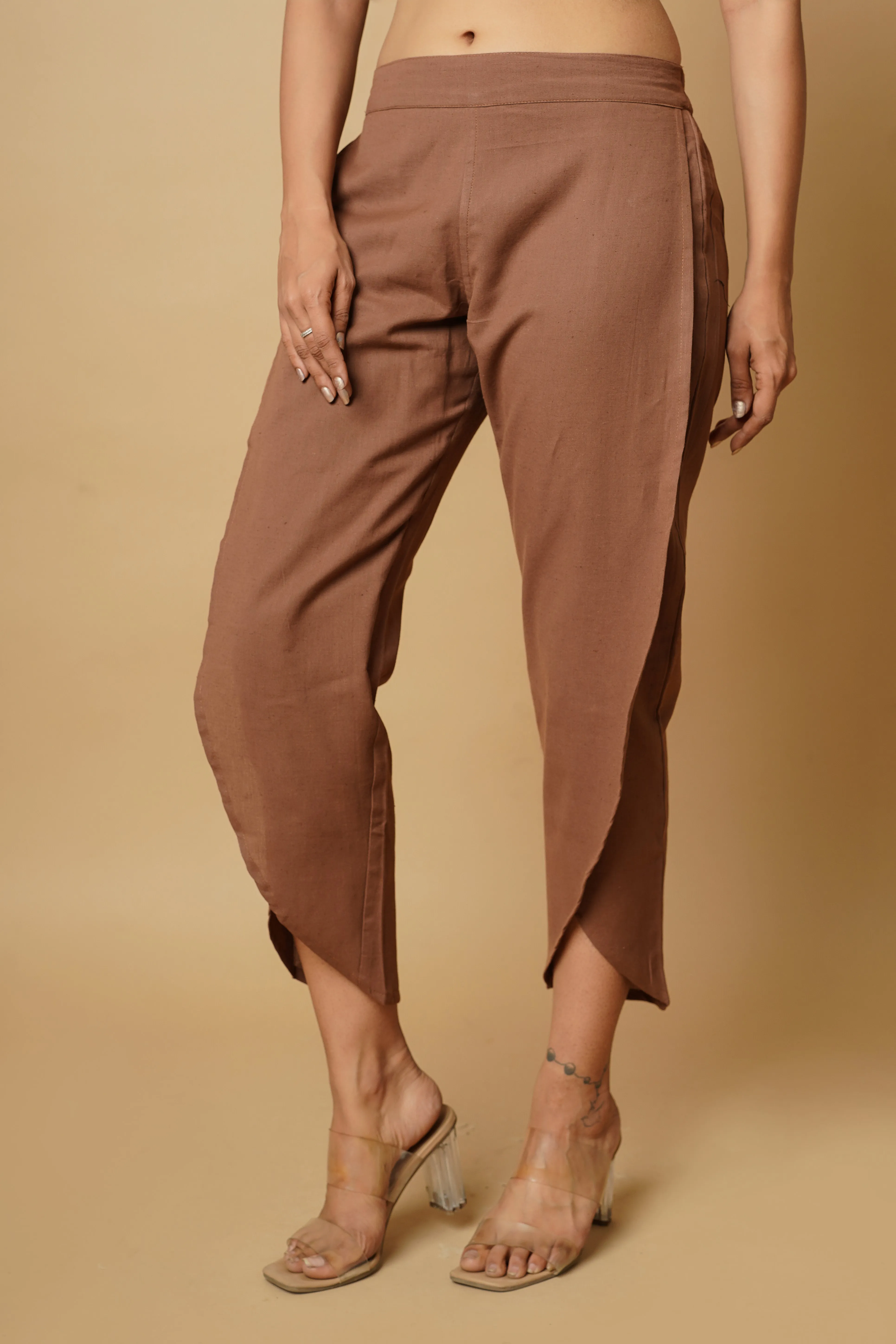 Dark Brown Women's Tulip Trousers