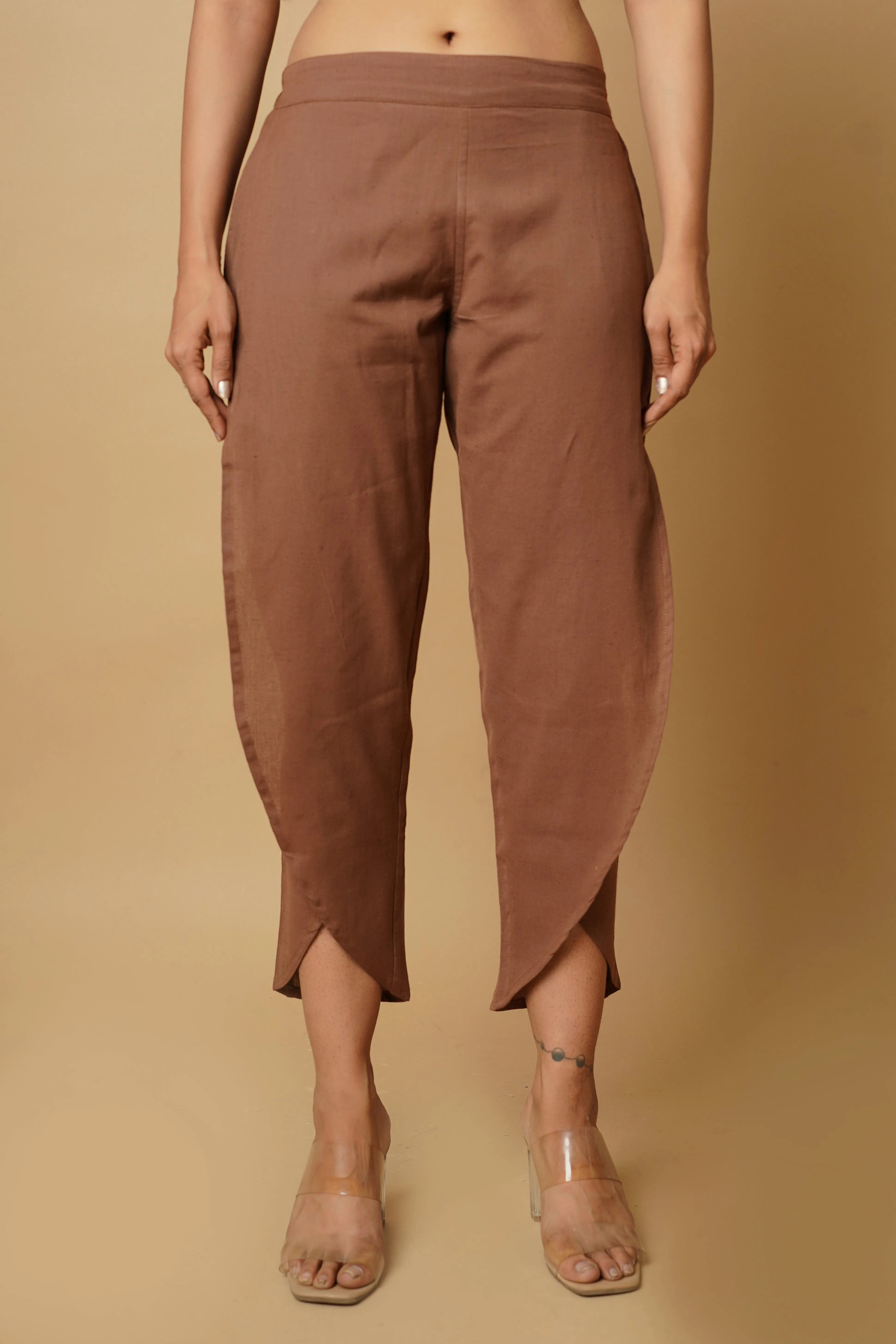 Dark Brown Women's Tulip Trousers