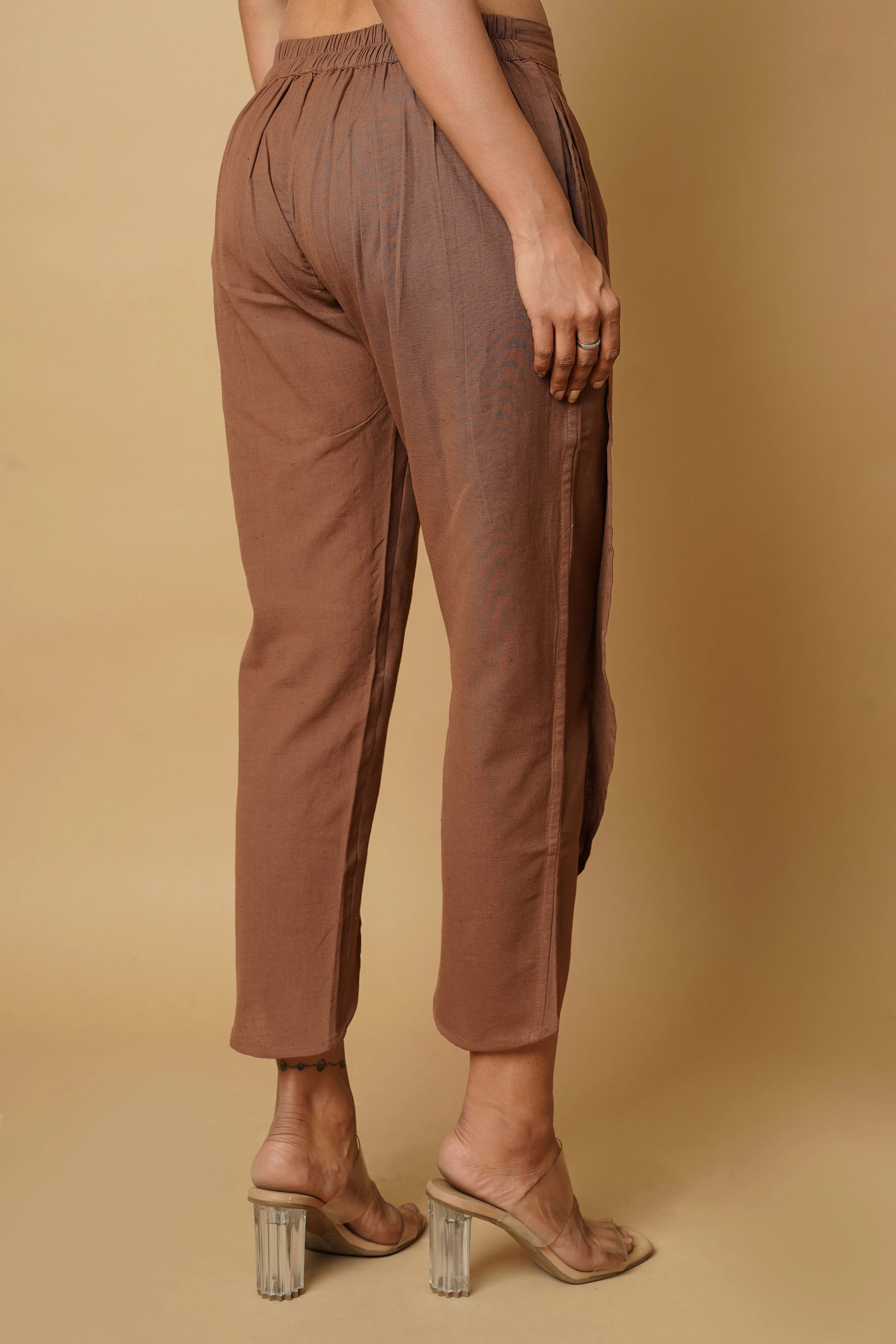 Dark Brown Women's Tulip Trousers