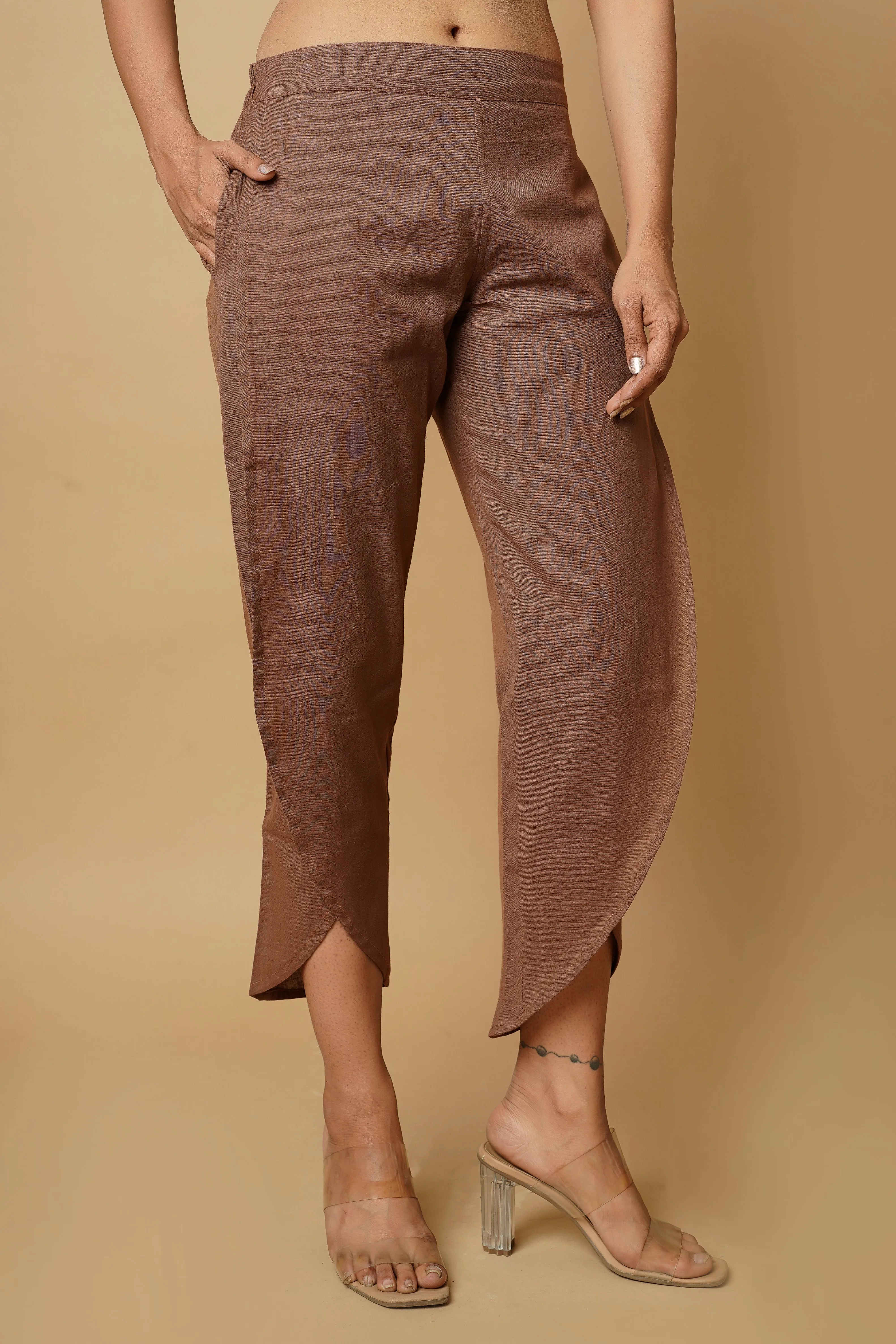 Dark Brown Women's Tulip Trousers