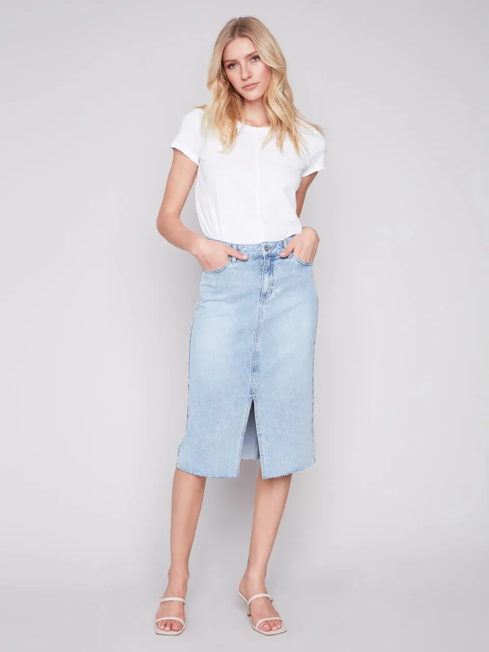 DENIM MIDI SKIRT