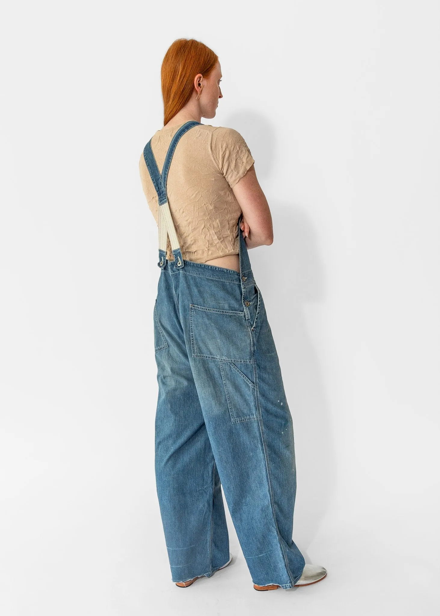 Denim Overall in Medium Splatter